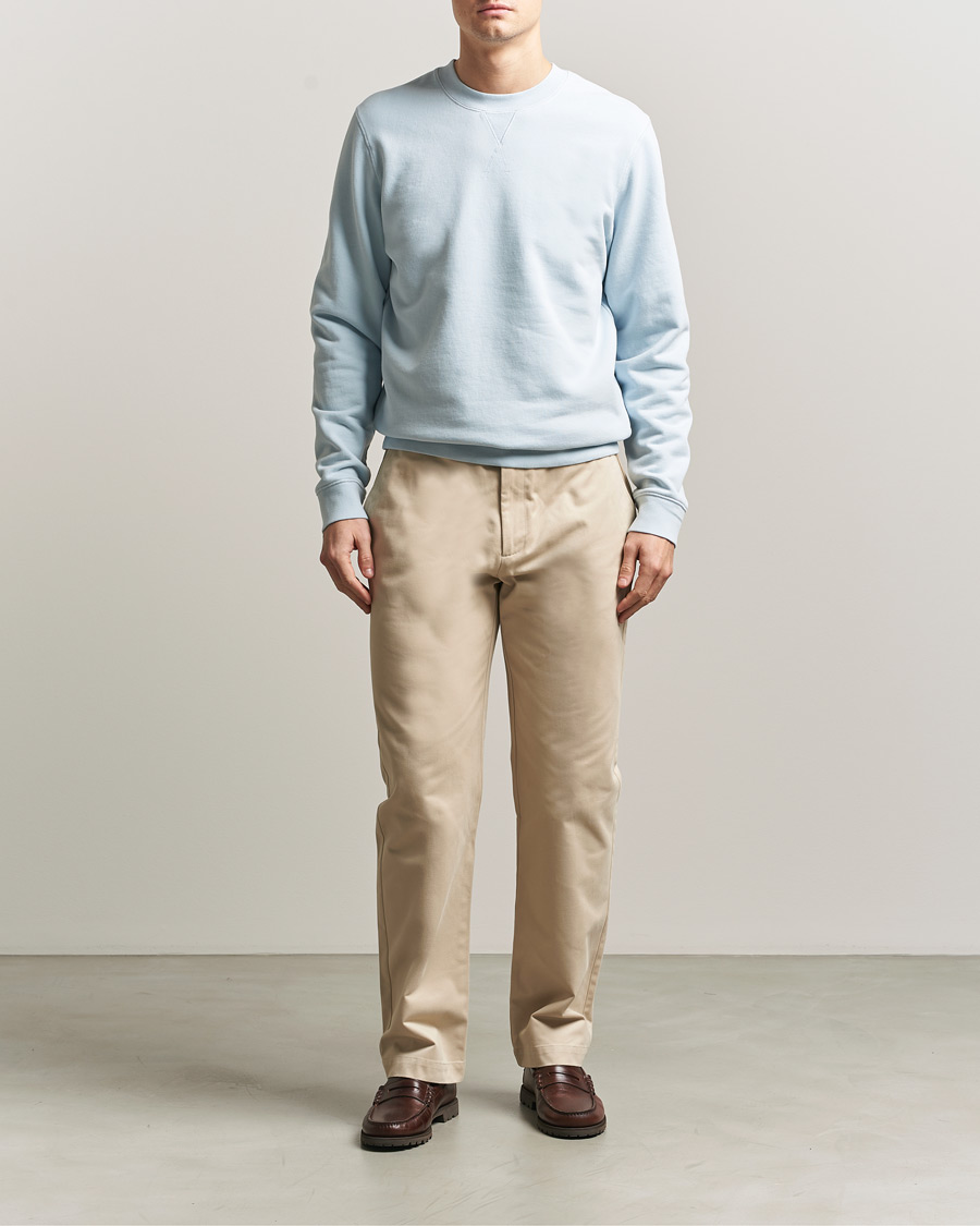 Herre | Trøjer | Sunspel | Loopback Sweatshirt Pastel Blue