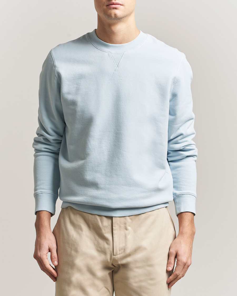 Herre | Trøjer | Sunspel | Loopback Sweatshirt Pastel Blue