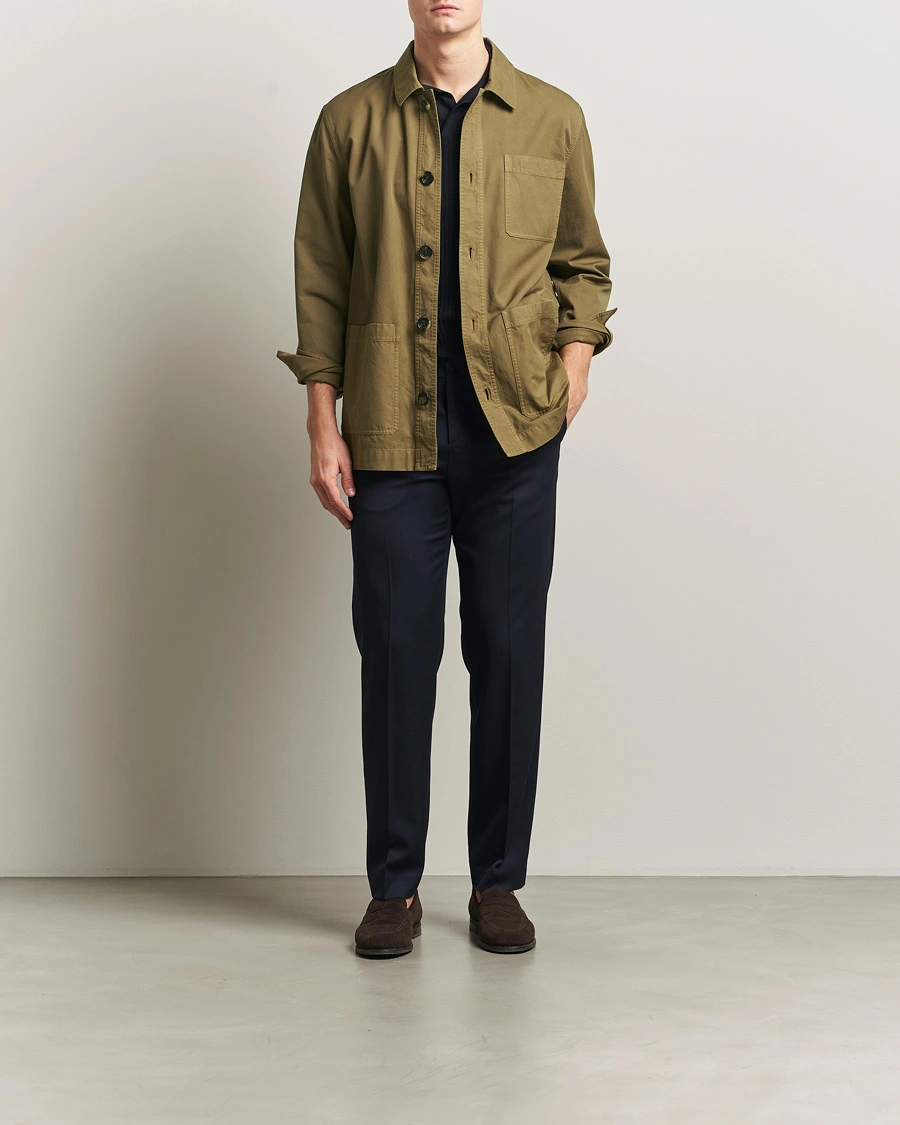 Herre | Jakker | Kiton | Cotton Canvas Chore Jacket Military