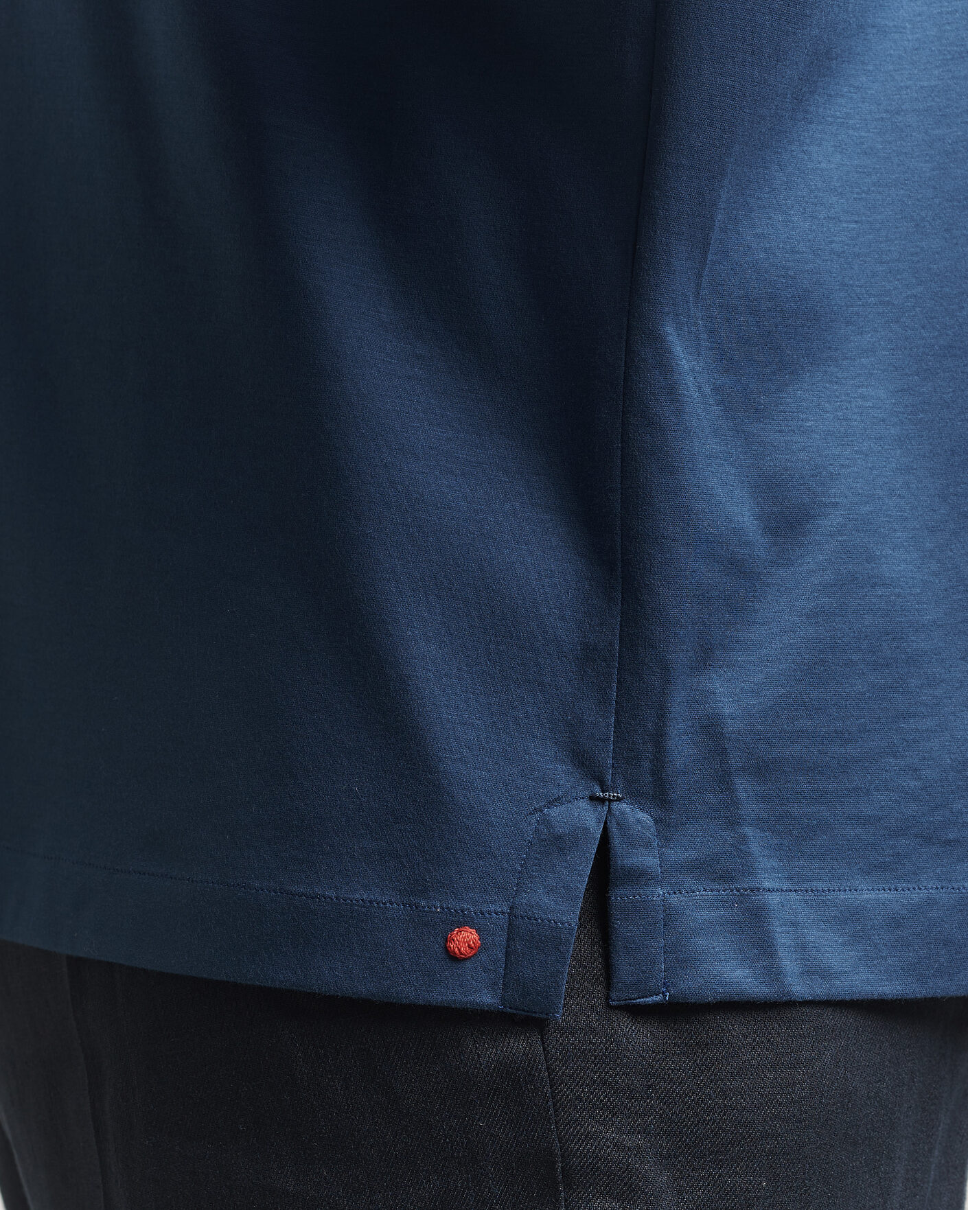 Herre | Polotrøjer | Kiton | Short Sleeve Jersey Polo Dark Blue