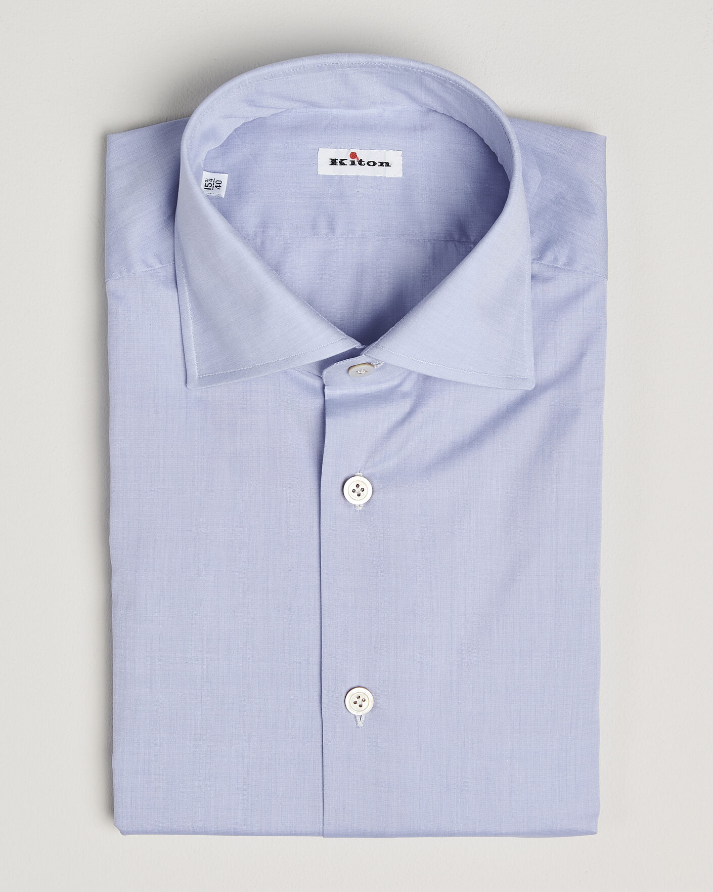 Herre | Skjorter | Kiton | Slim Fit Dress Shirt Light Blue