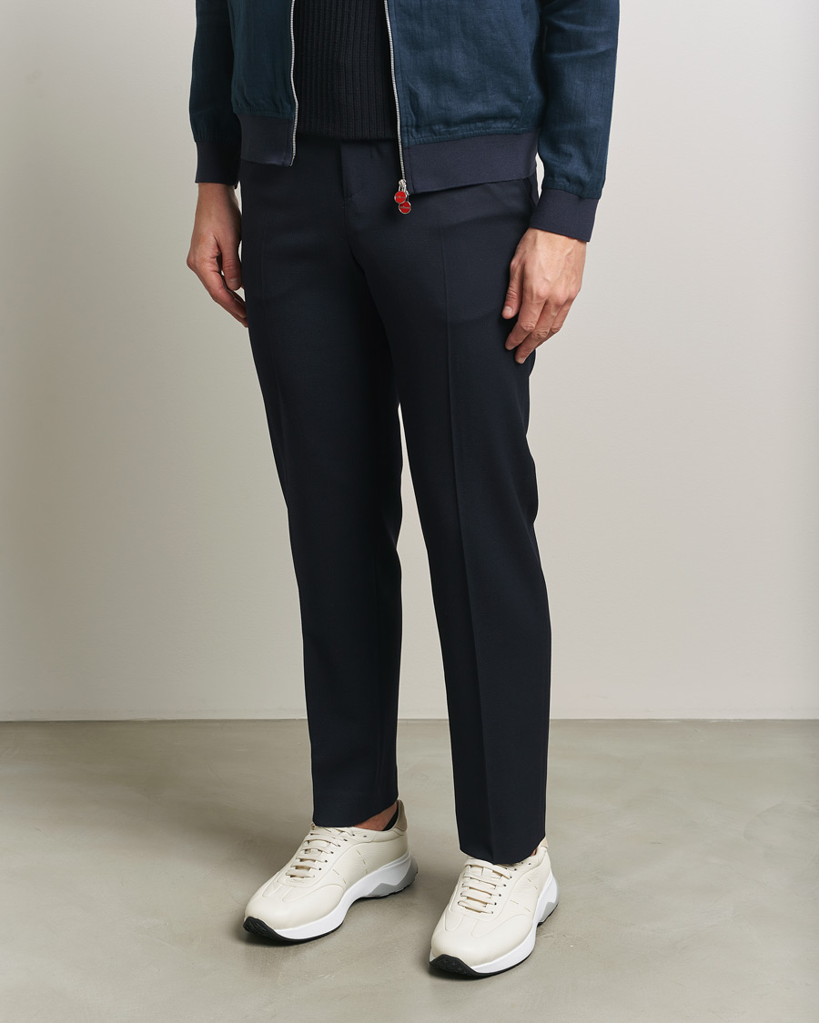 Herre | Sneakers | Kiton | Deerskin Running Sneakers White