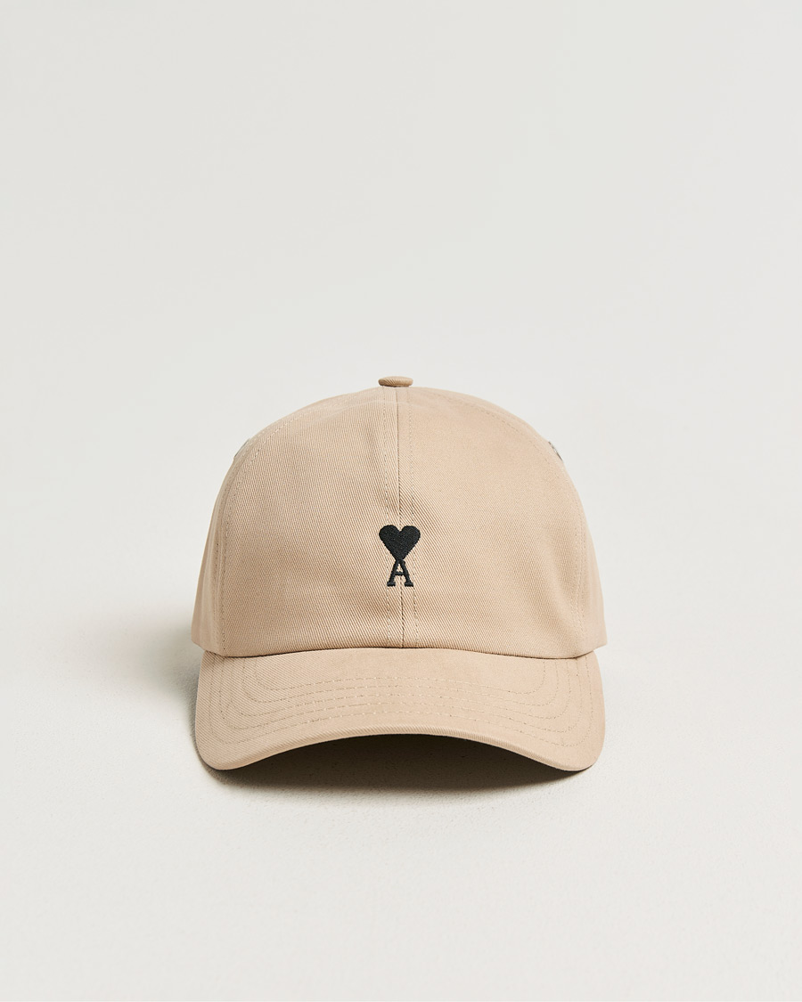 Herre | Hatte & kasketter | AMI | Black Heart Logo Cap Beige Taupe