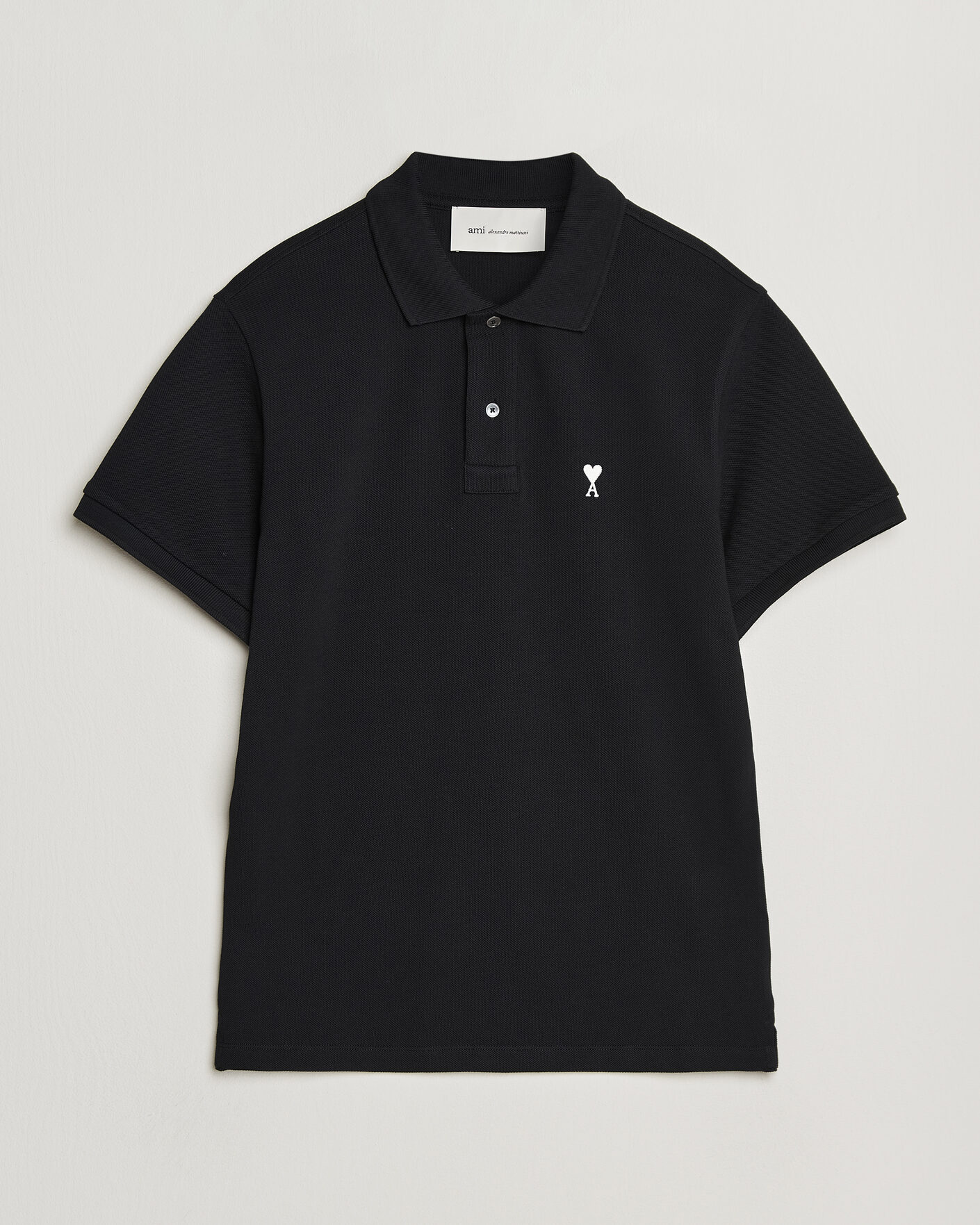 Herre | Polotrøjer | AMI | Contrast Heart Logo Polo Black