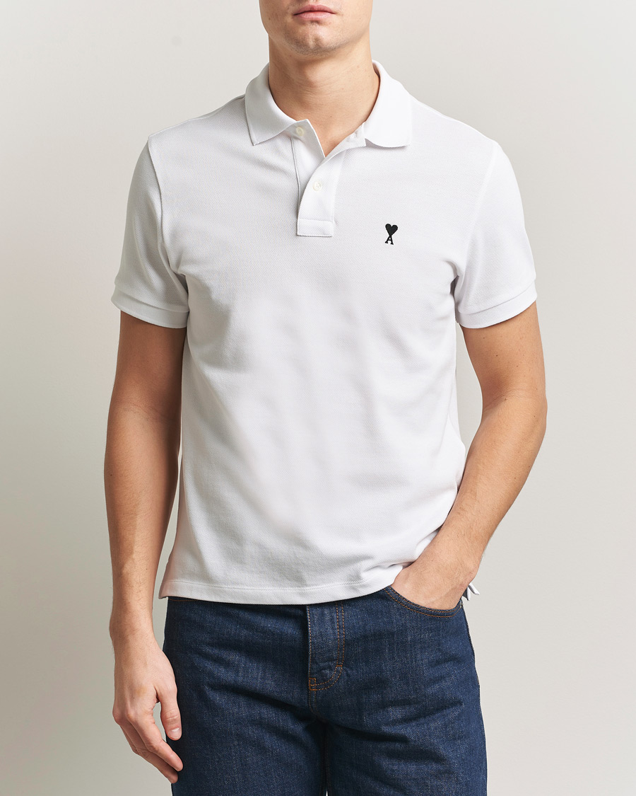 Herre | Polotrøjer | AMI | Contrast Heart Logo Polo White