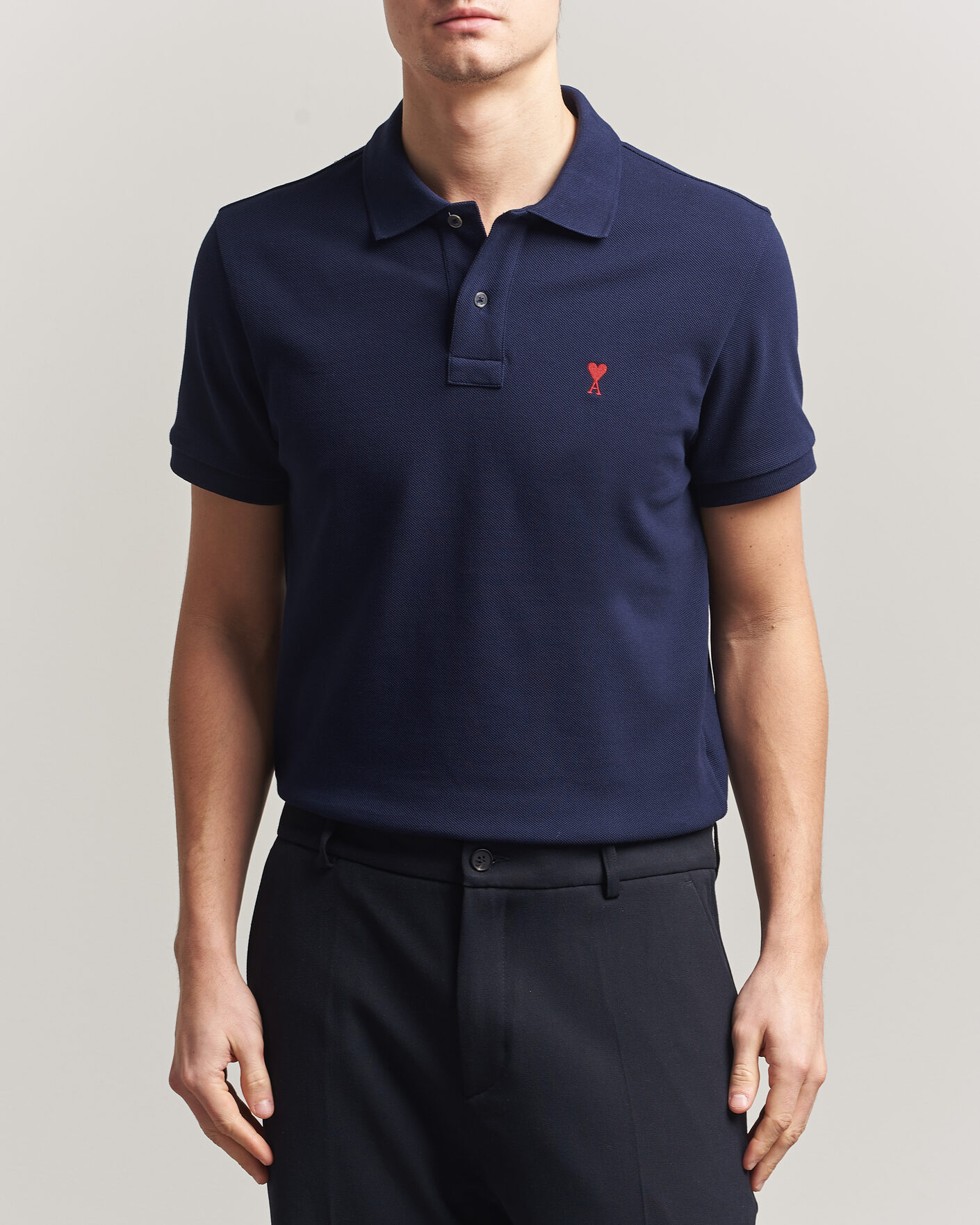 Herre | Polotrøjer | AMI | Heart Logo Polo Navy