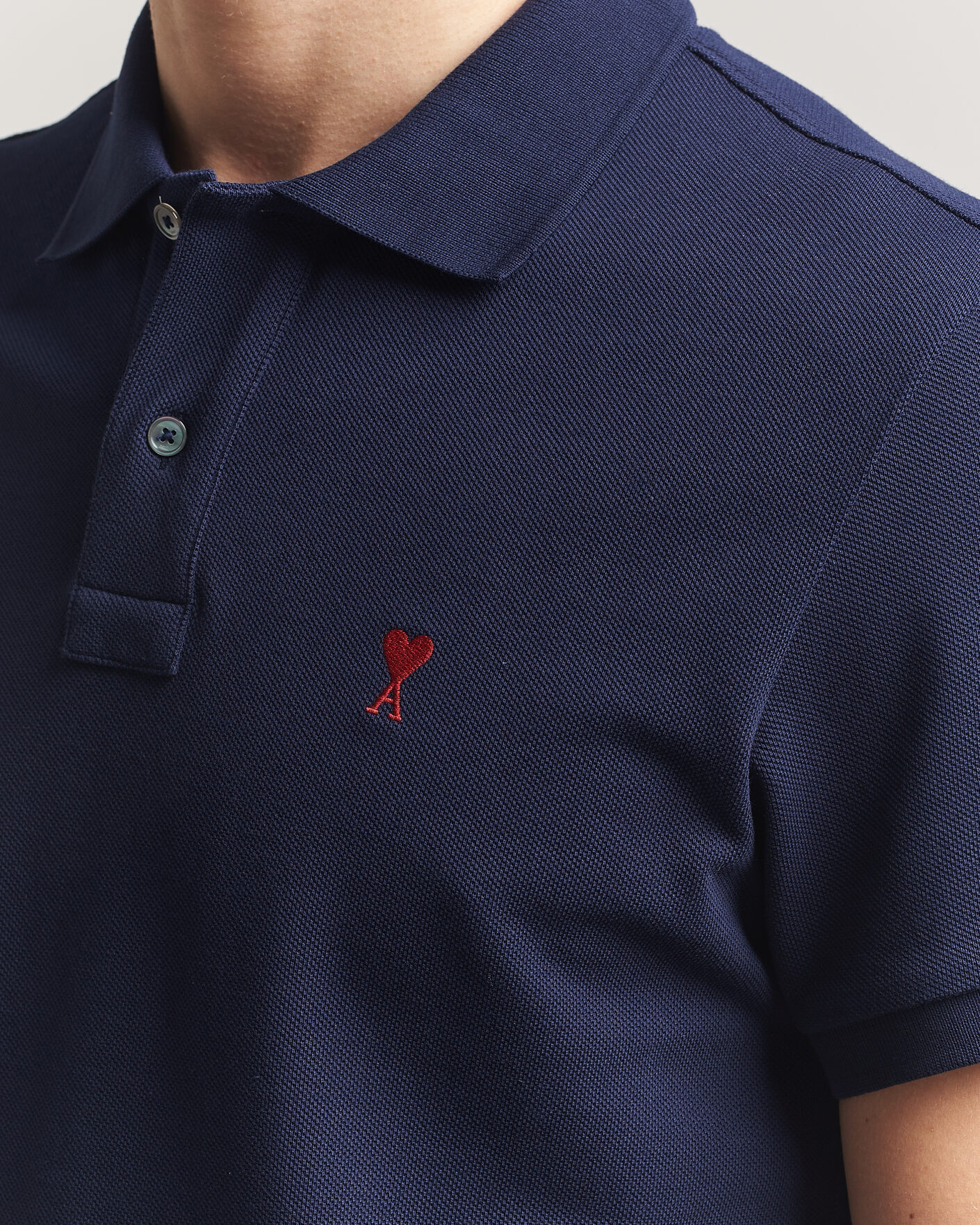 Herre | Polotrøjer | AMI | Heart Logo Polo Navy