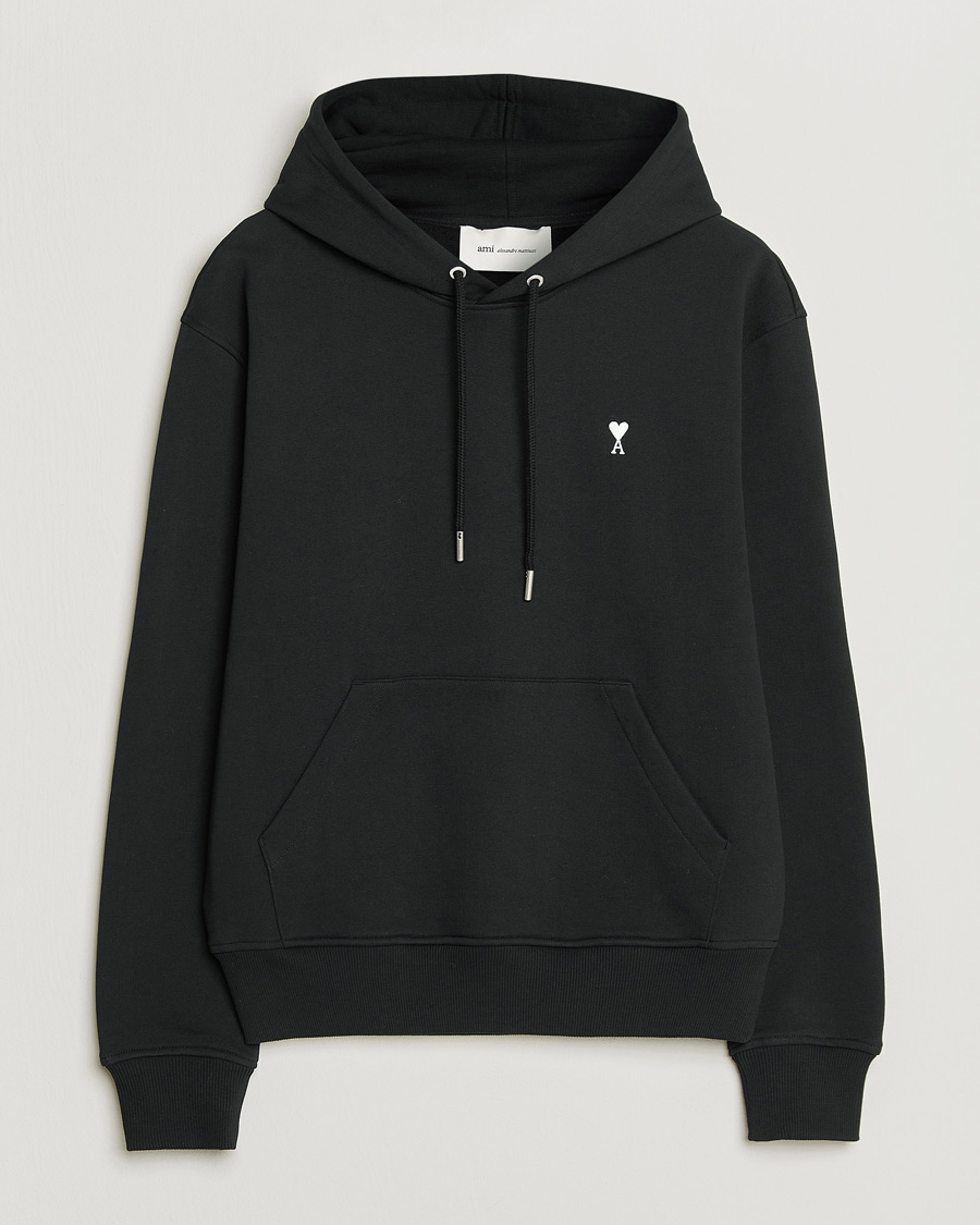 Herre | Trøjer | AMI | Contrast Heart Logo Hoodie Black