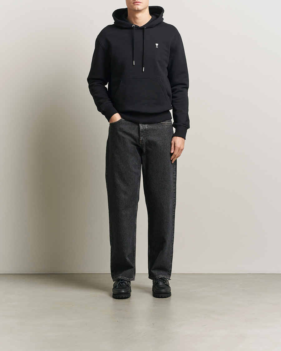 Herre | Trøjer | AMI | Contrast Heart Logo Hoodie Black