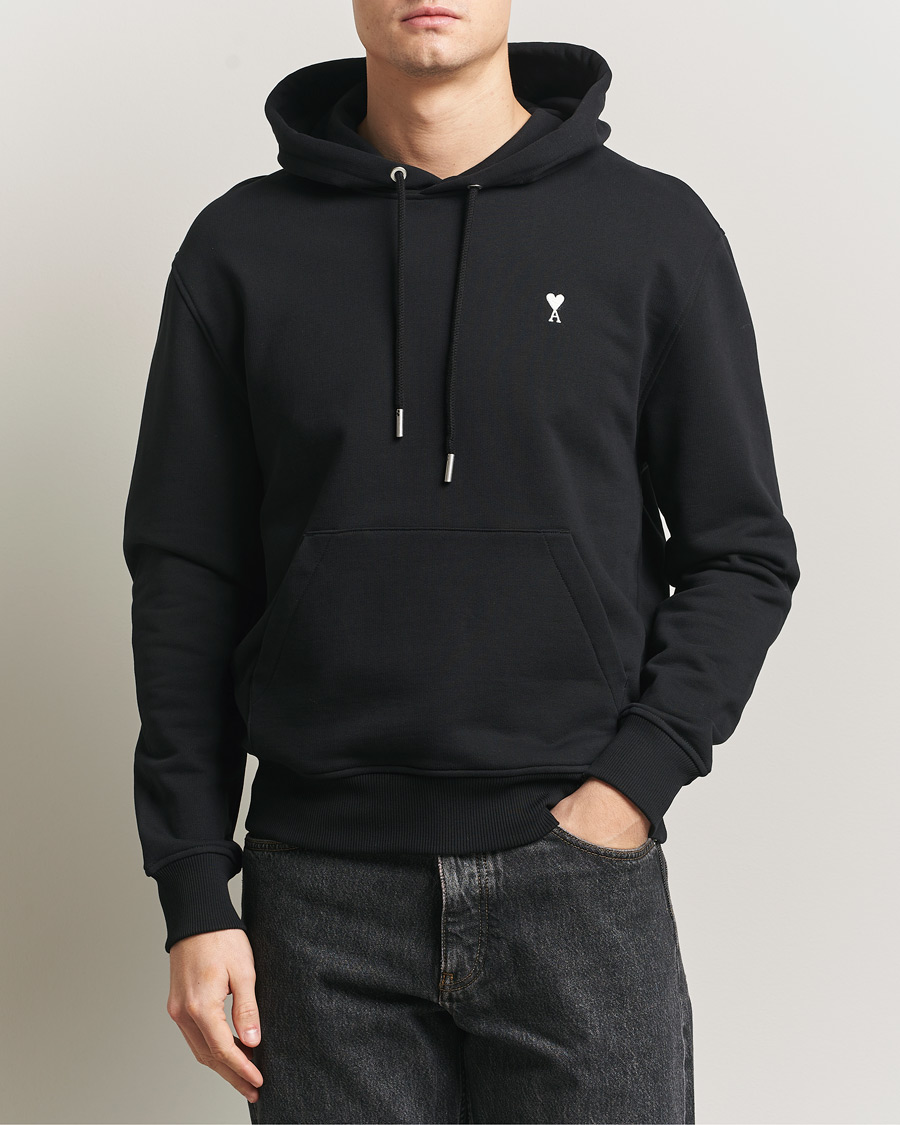 Herre | Trøjer | AMI | Contrast Heart Logo Hoodie Black