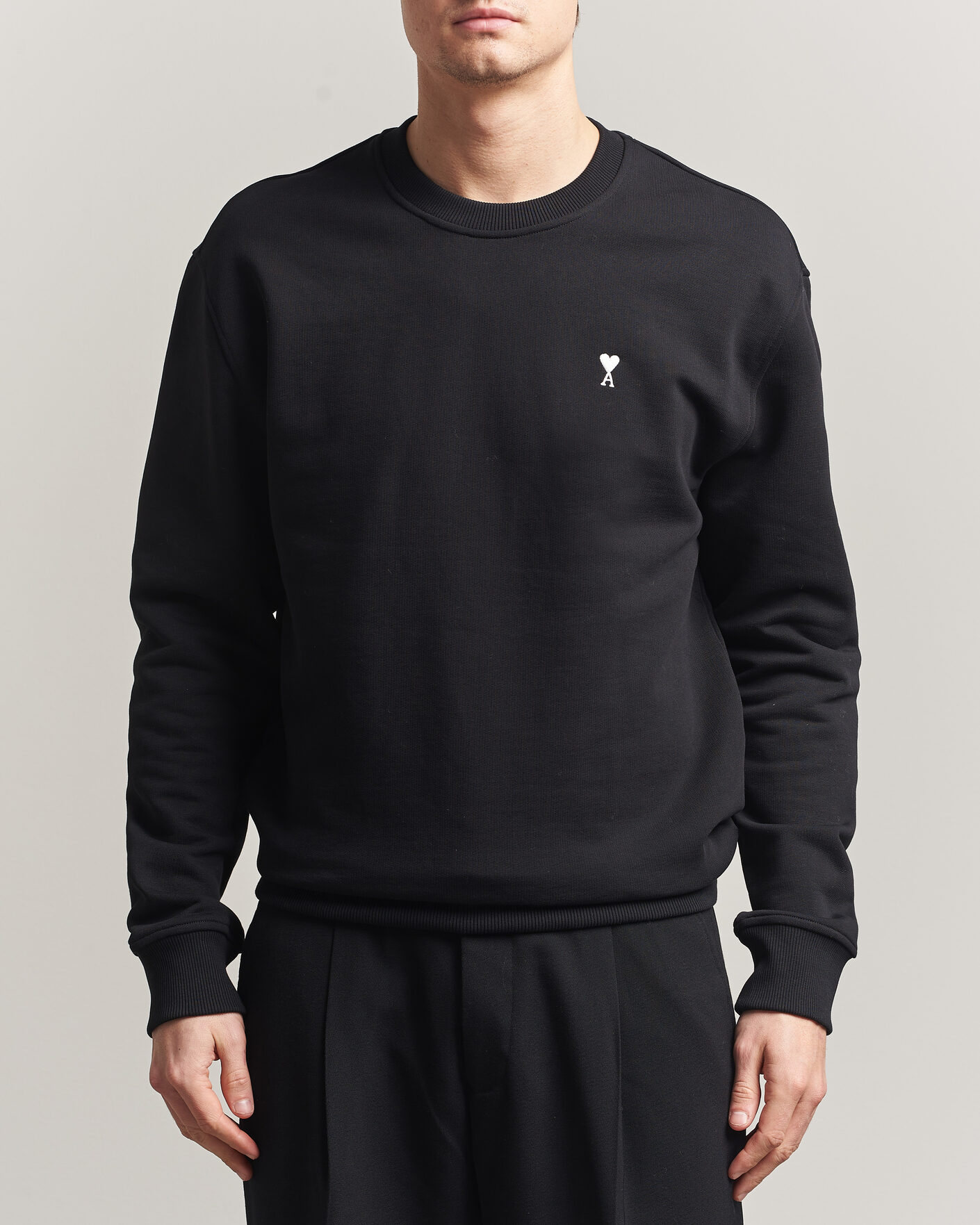 Herre | Trøjer | AMI | Contrast Heart Logo Sweatshirt Black