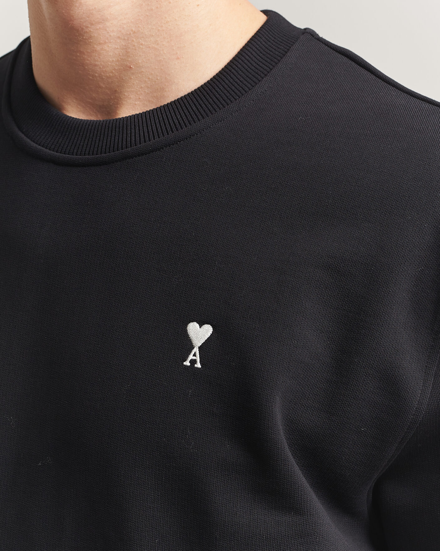 Herre | Trøjer | AMI | Contrast Heart Logo Sweatshirt Black
