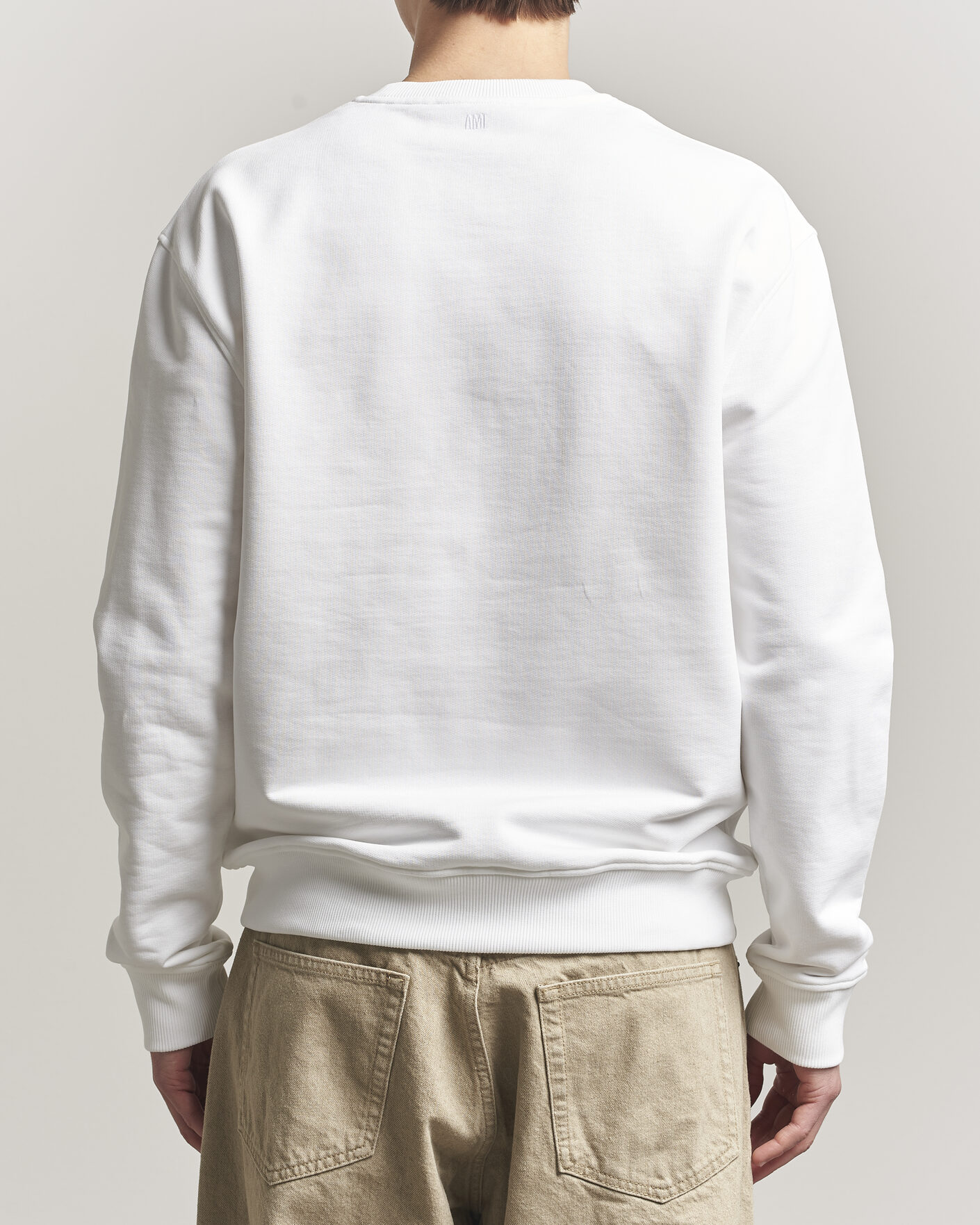 Herre | Trøjer | AMI | Contrast Heart Logo Sweatshirt White