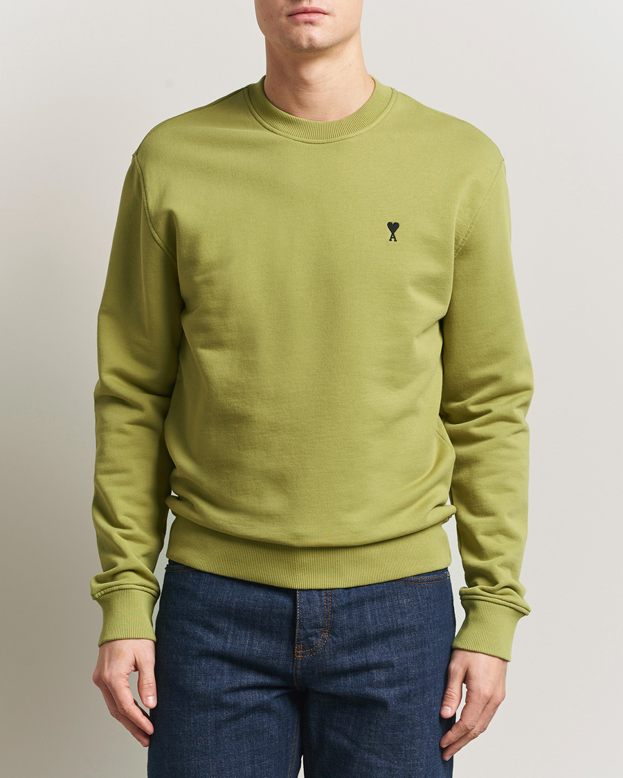 Herre | Trøjer | AMI | Contrast Heart Logo Sweatshirt Matcha