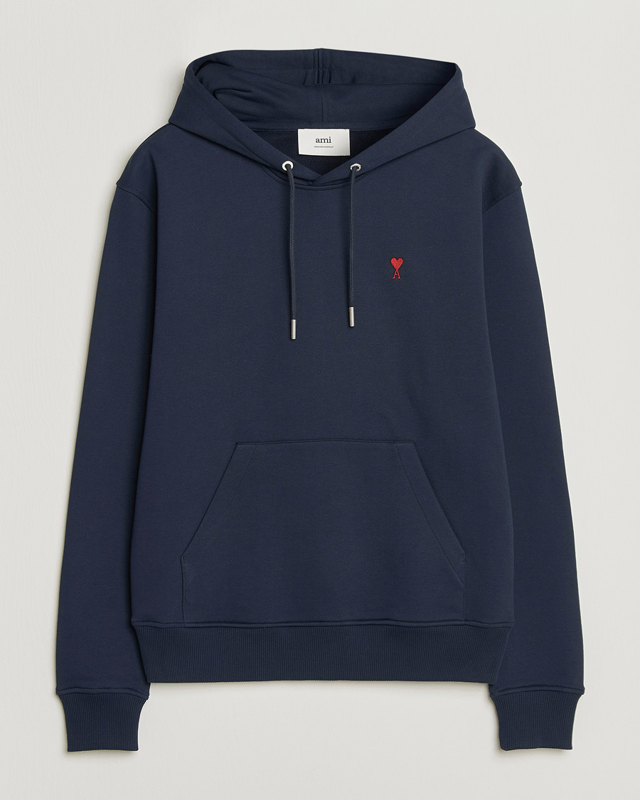 Herre | Trøjer | AMI | Heart Logo Hoodie Navy