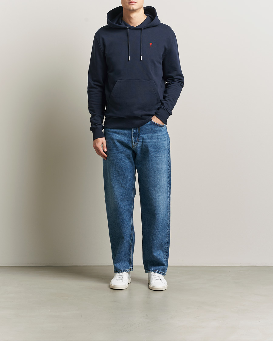 Herre | Trøjer | AMI | Heart Logo Hoodie Navy