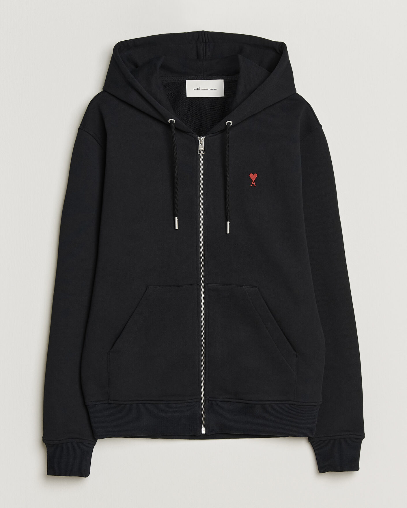 Herre | Trøjer | AMI | Heart Logo Full Zip Hoodie Black