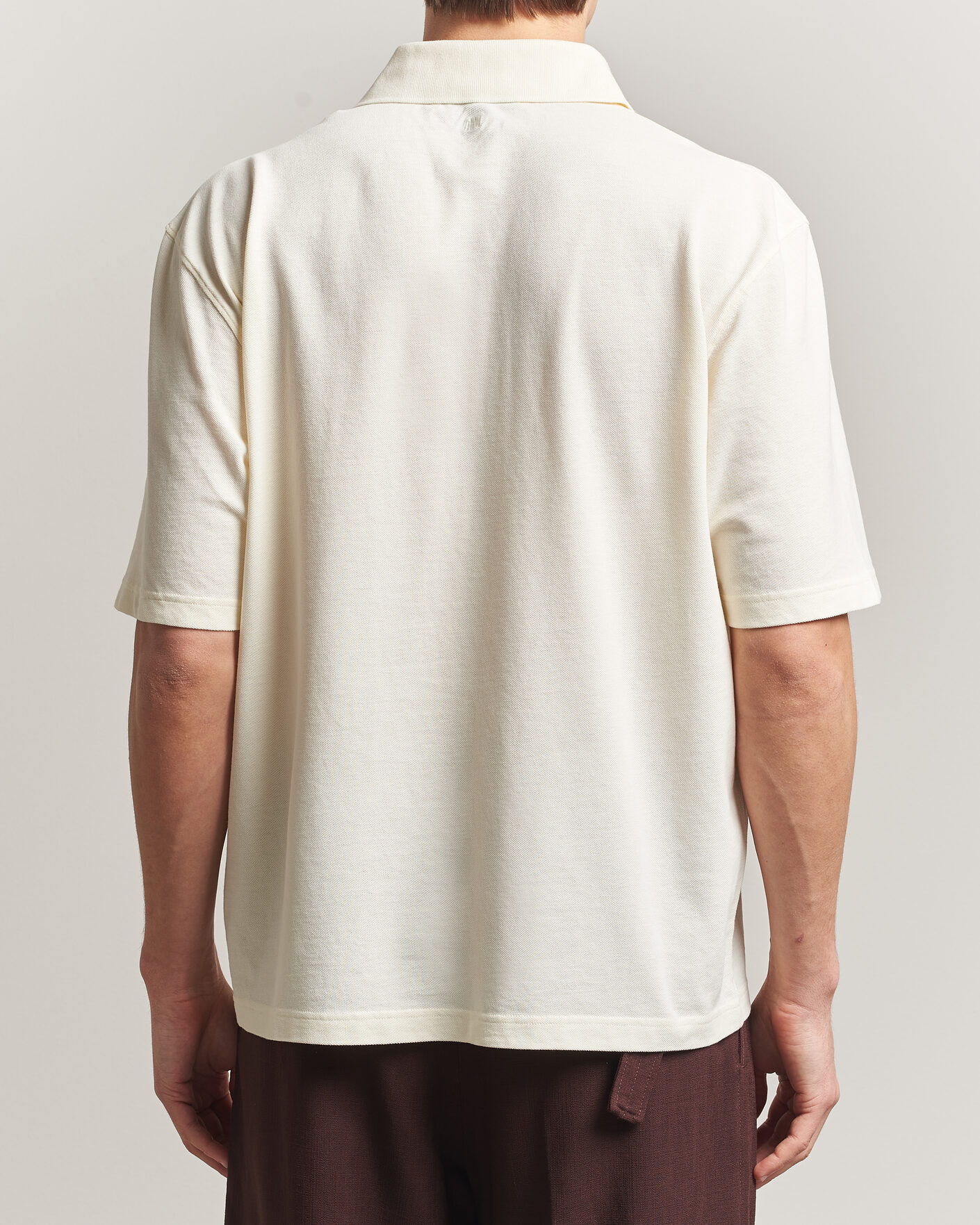 Herre | Polotrøjer | AMI | Knitted Heart Logo Polo Creme