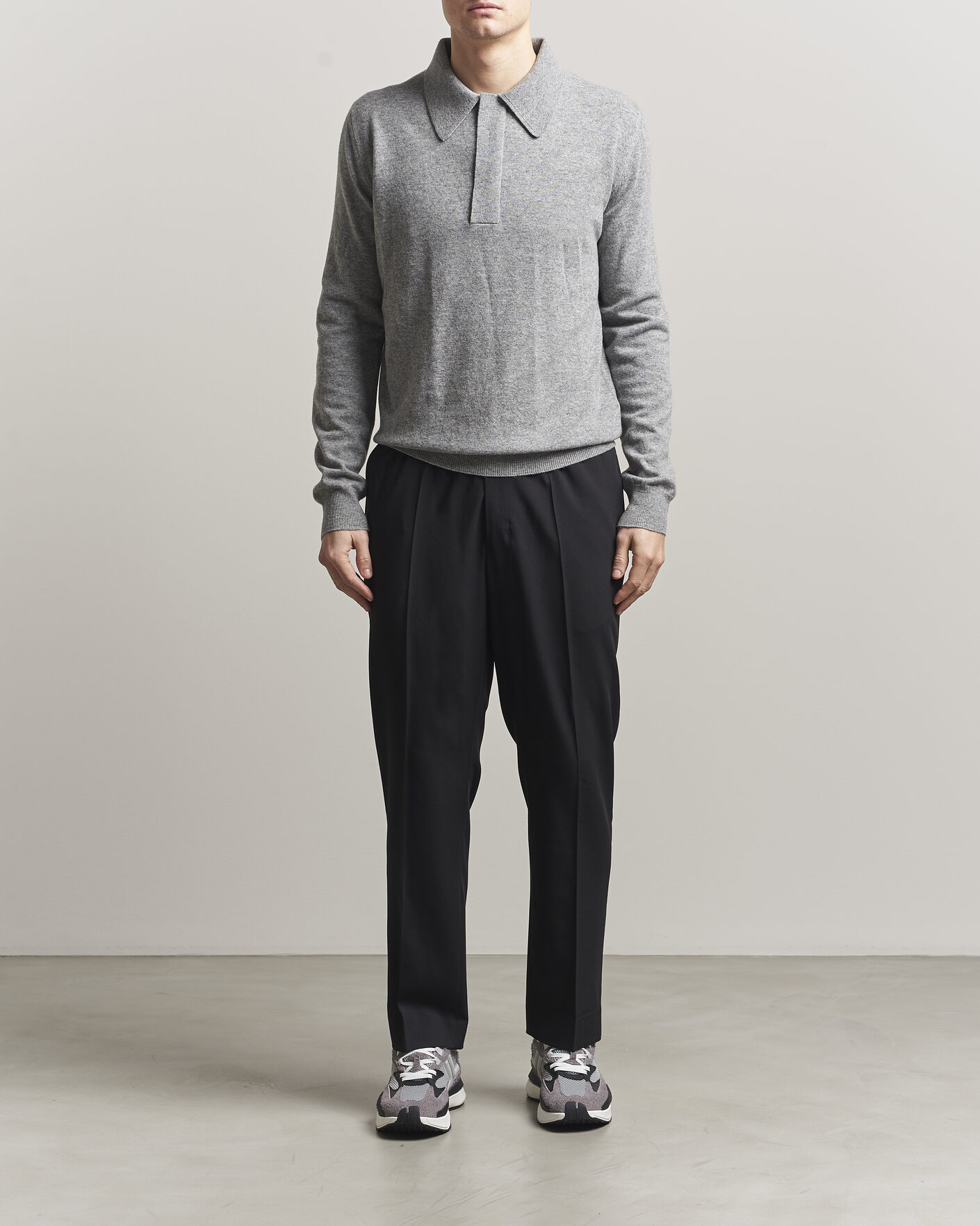 Herre | Bukser | AMI | Wool Drawstring Trousers Black