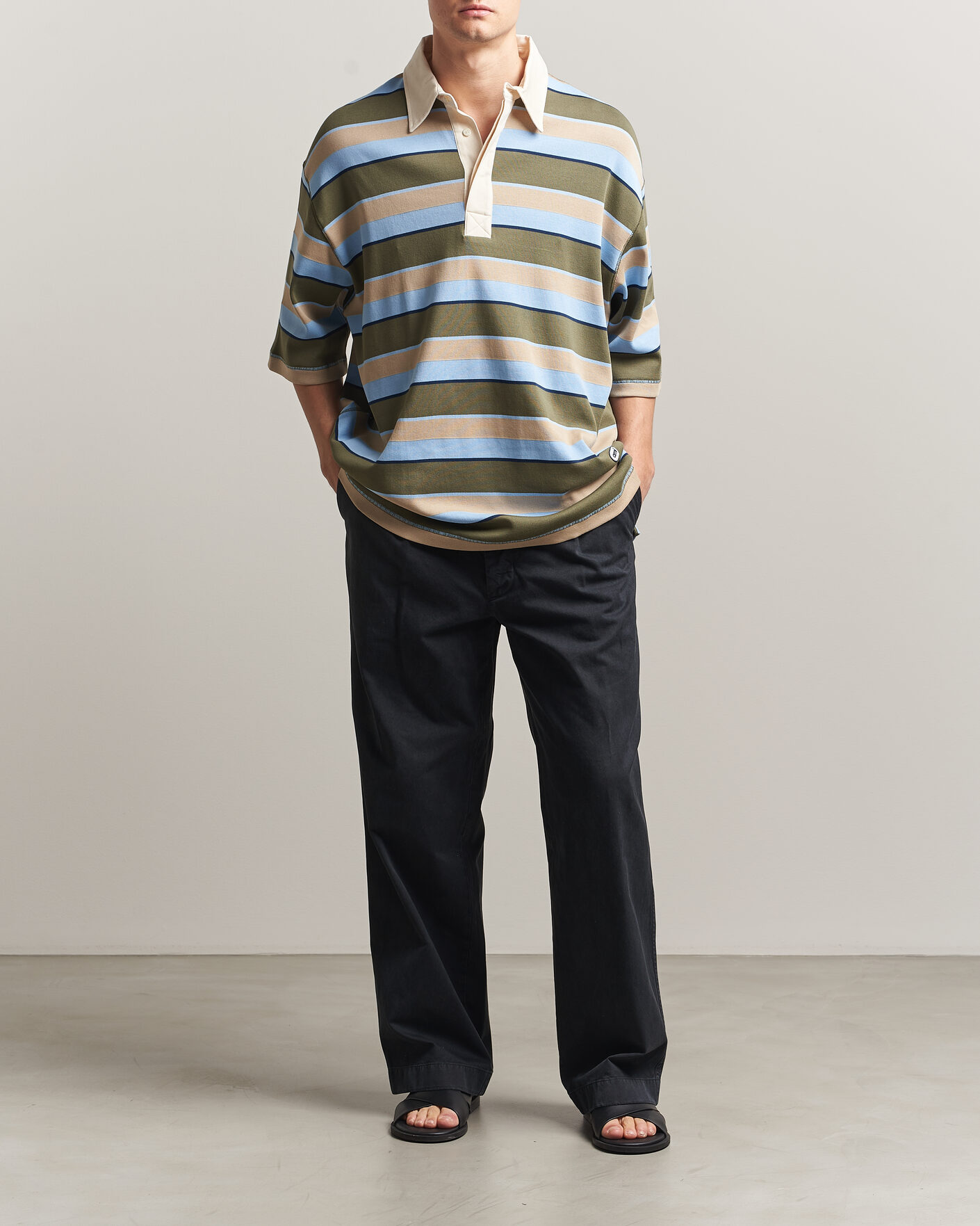 Herre | Polotrøjer | AMI | Oversize Fit Striped Polo Multi