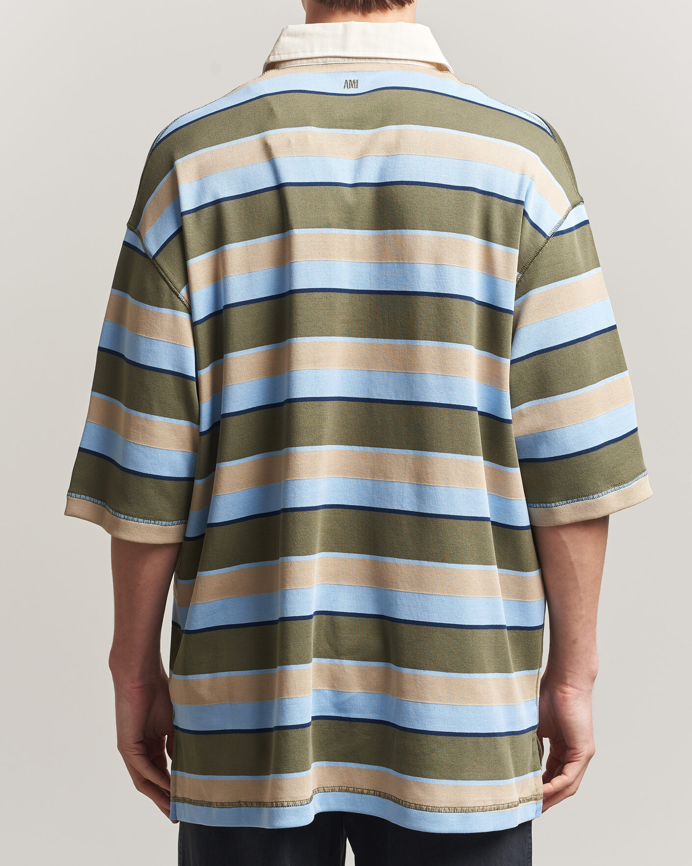 Herre | Polotrøjer | AMI | Oversize Fit Striped Polo Multi