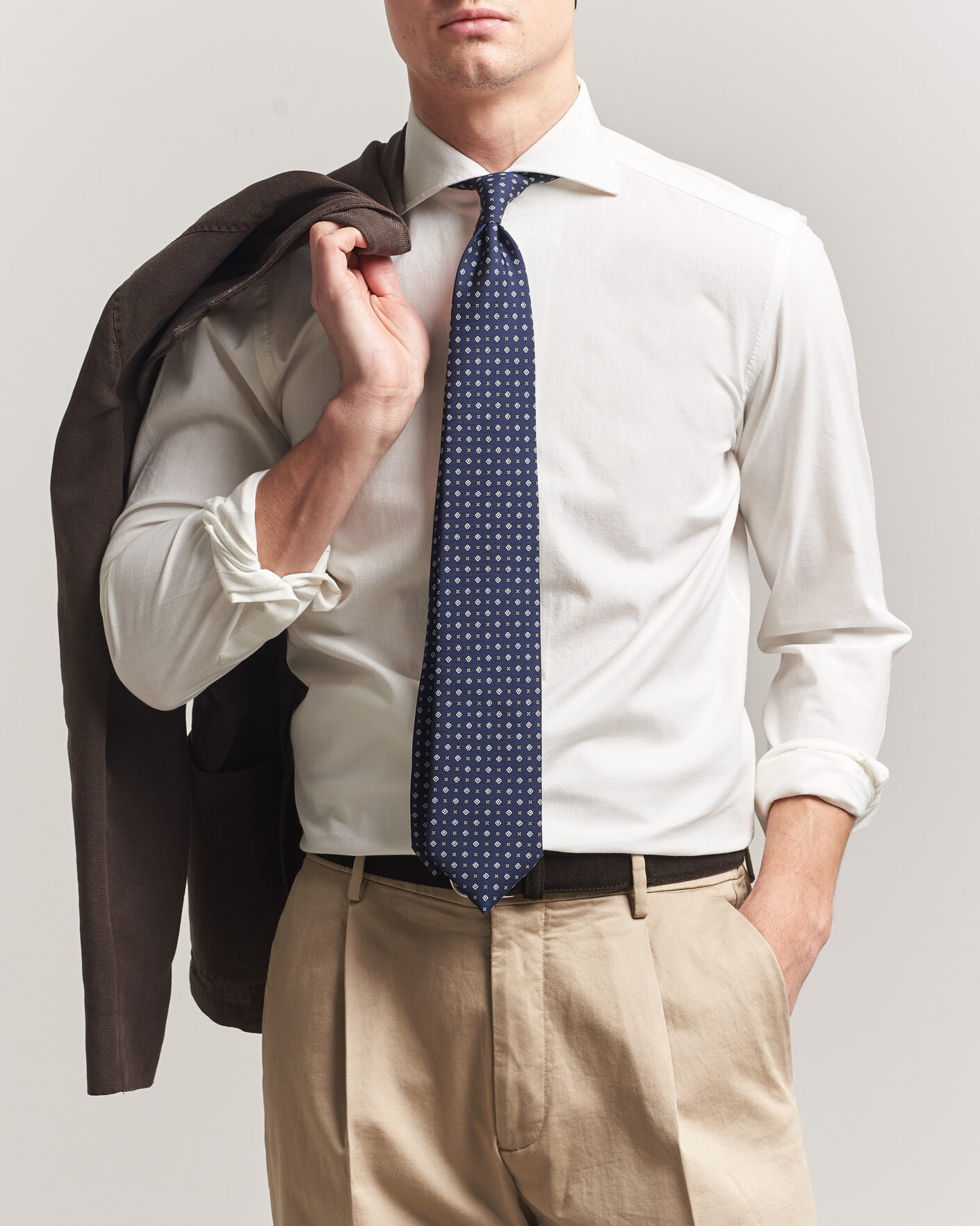 Herre | Skjorter | 100Hands | Washed Japanese Denim Shirt Off White