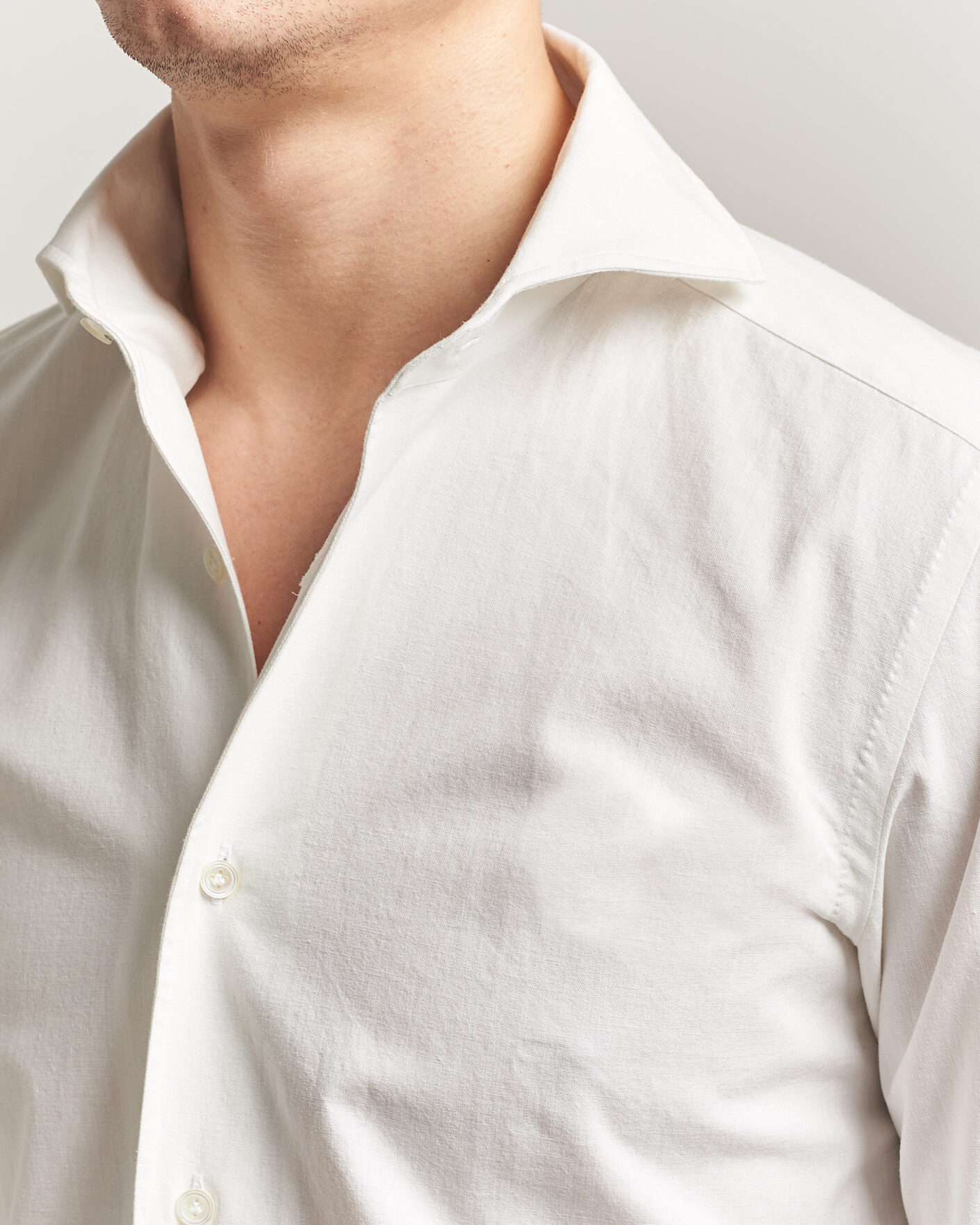 Herre | Skjorter | 100Hands | Washed Japanese Denim Shirt Off White