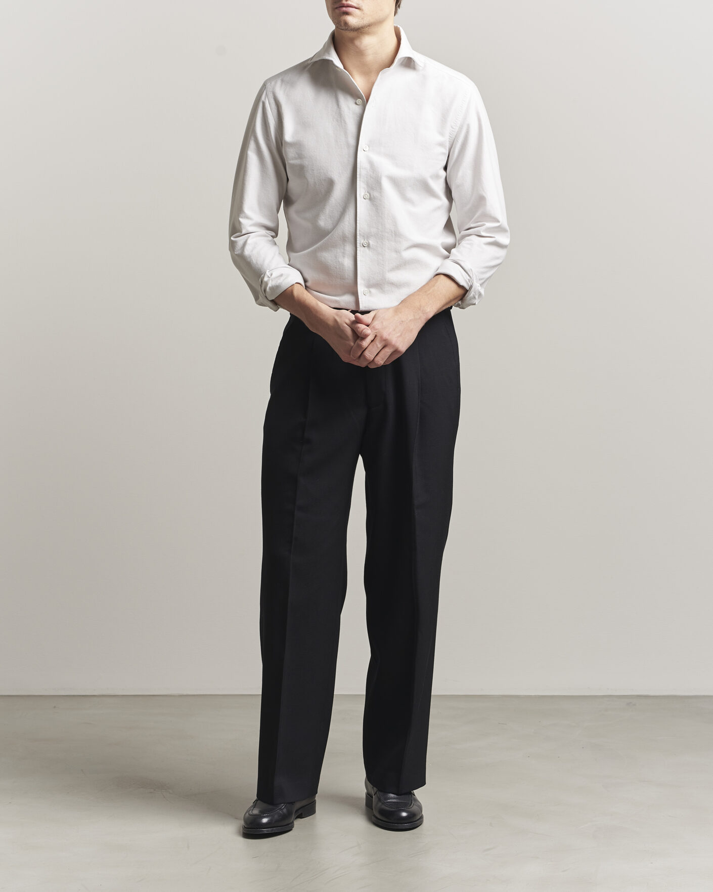 Herre | Skjorter | 100Hands | Washed Oxford Shirt Grey