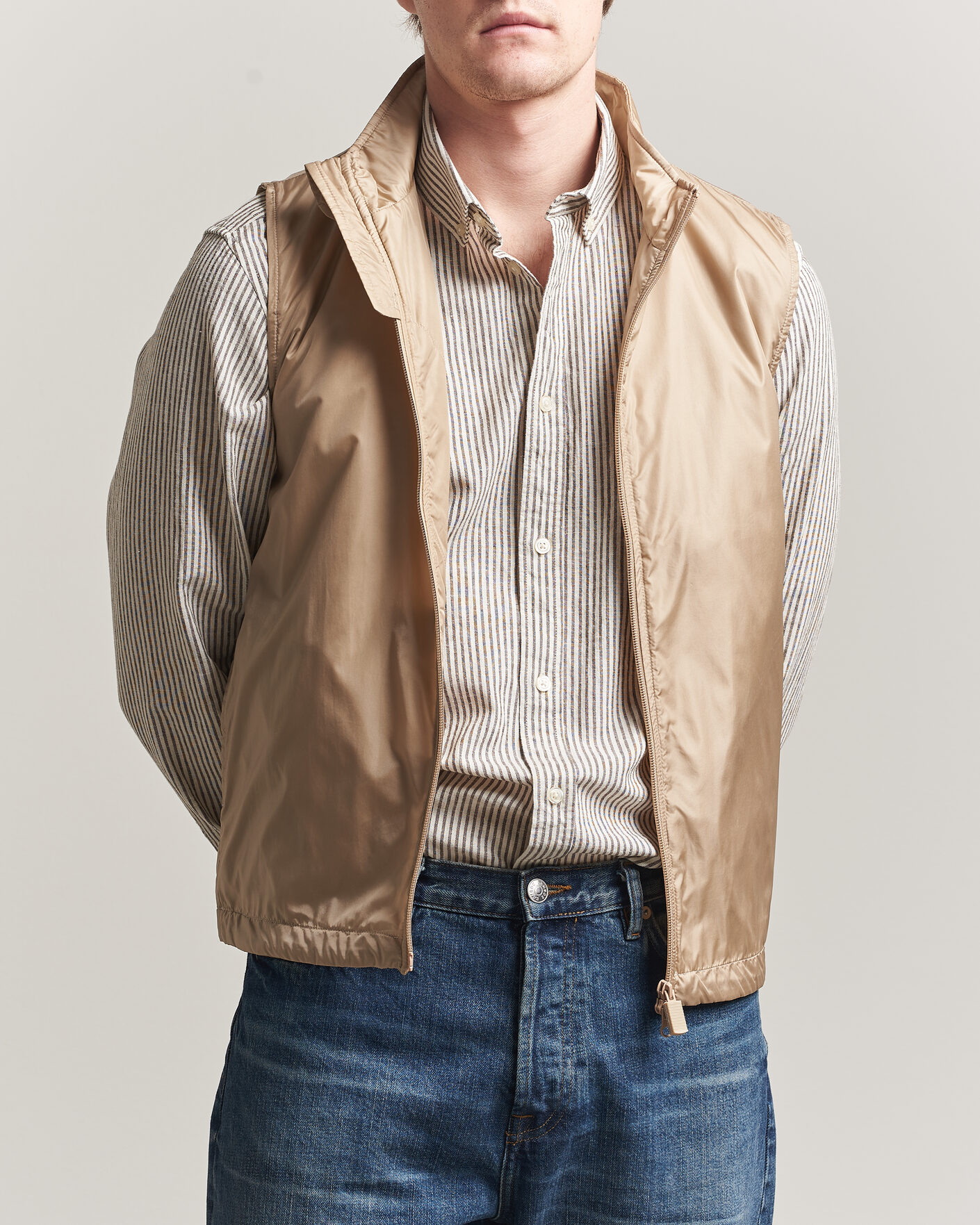 Herre | Veste | Aspesi | Vernes Nylon Gilet Beige