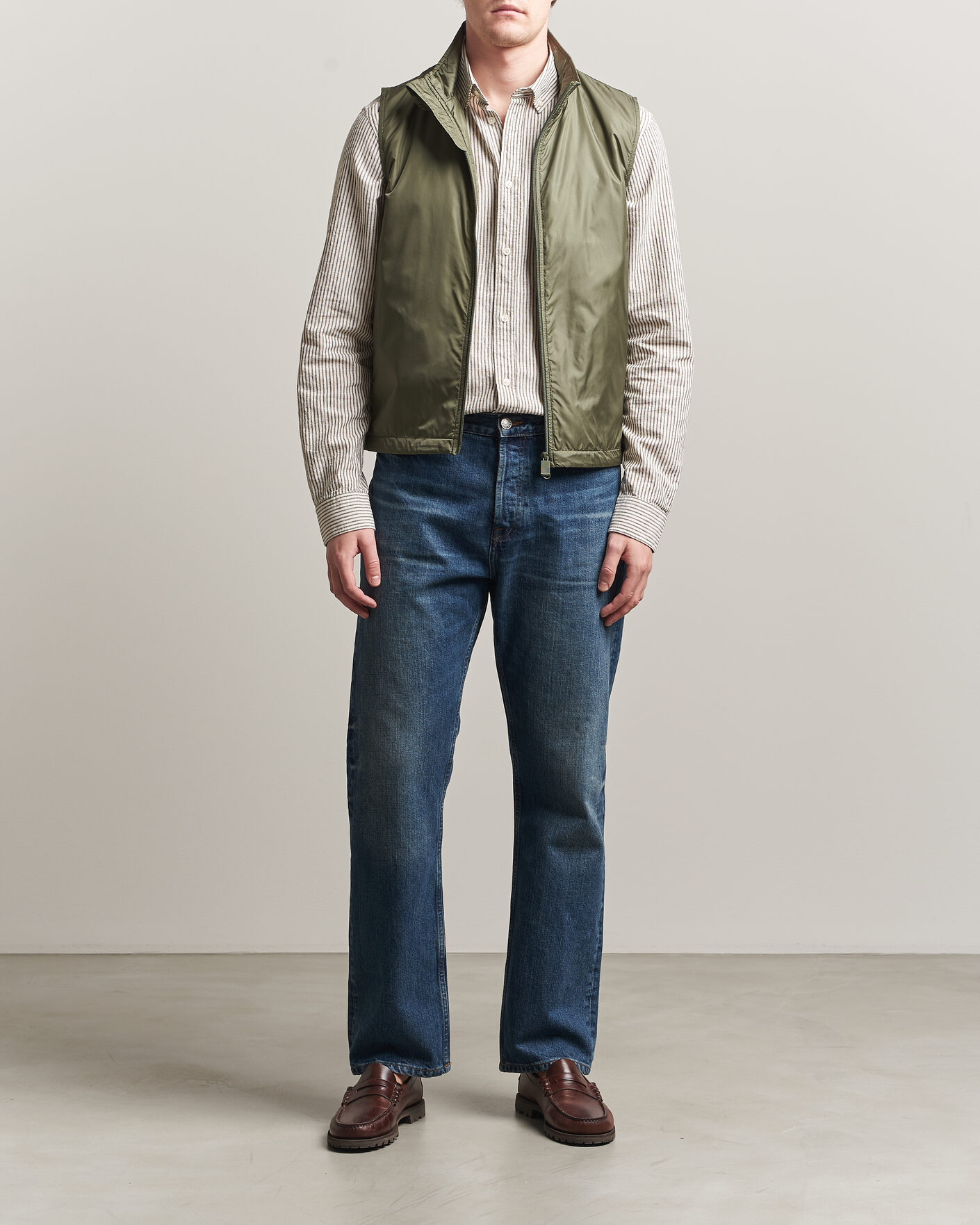 Herre | Veste | Aspesi | Vernes Nylon Gilet Olive