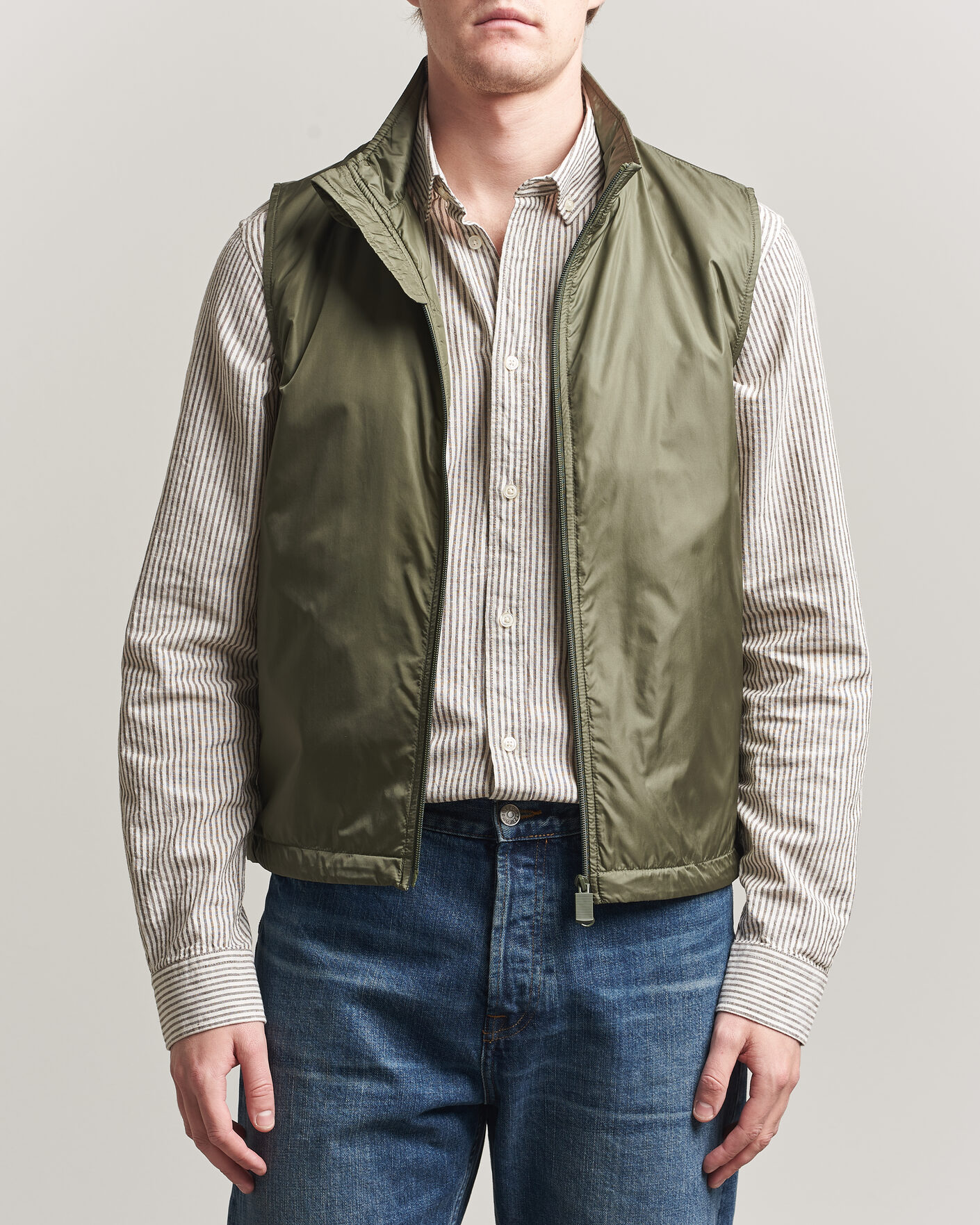 Herre | Veste | Aspesi | Vernes Nylon Gilet Olive
