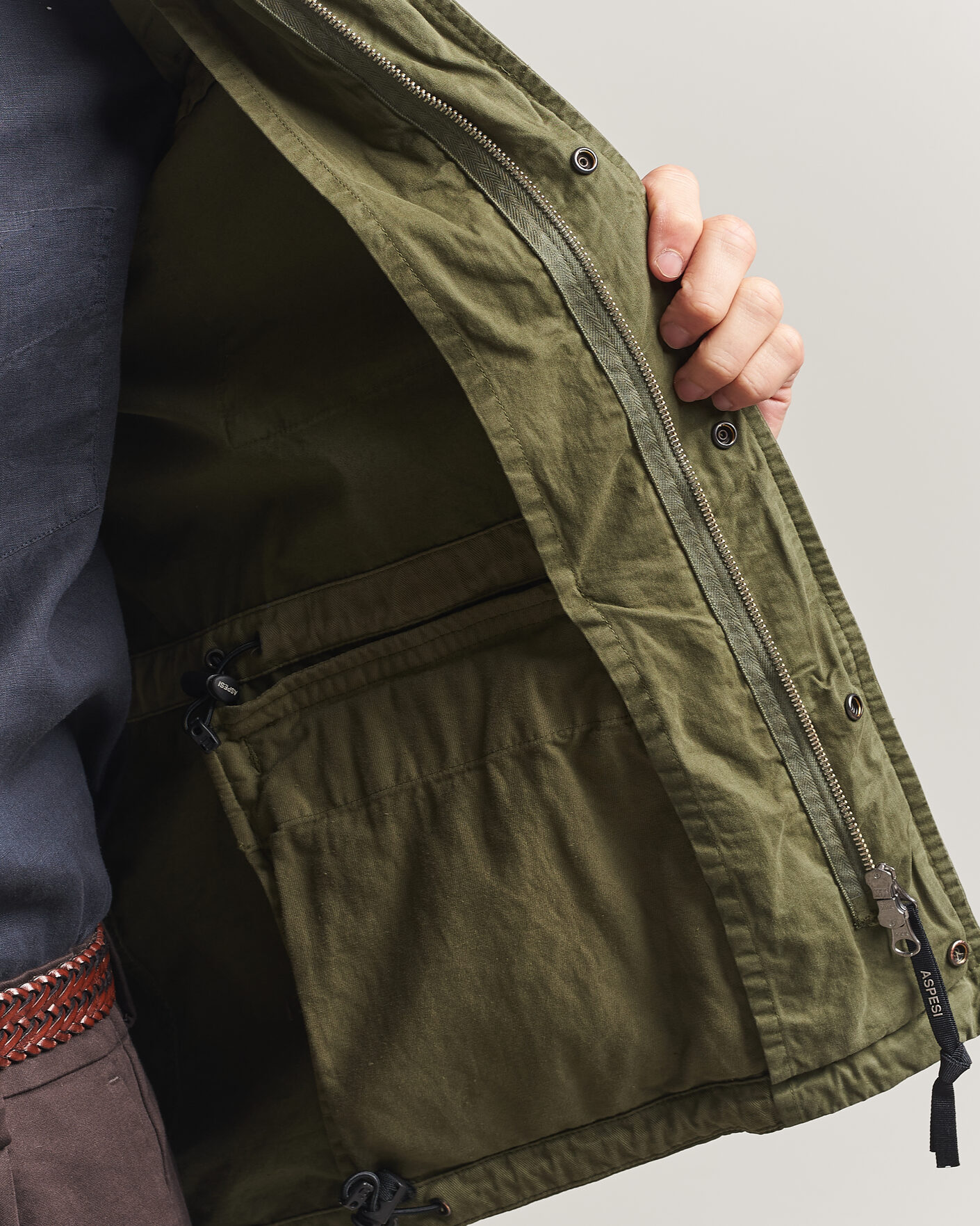 Herre | Jakker | Aspesi | Washed Cotton Field Jacket Military
