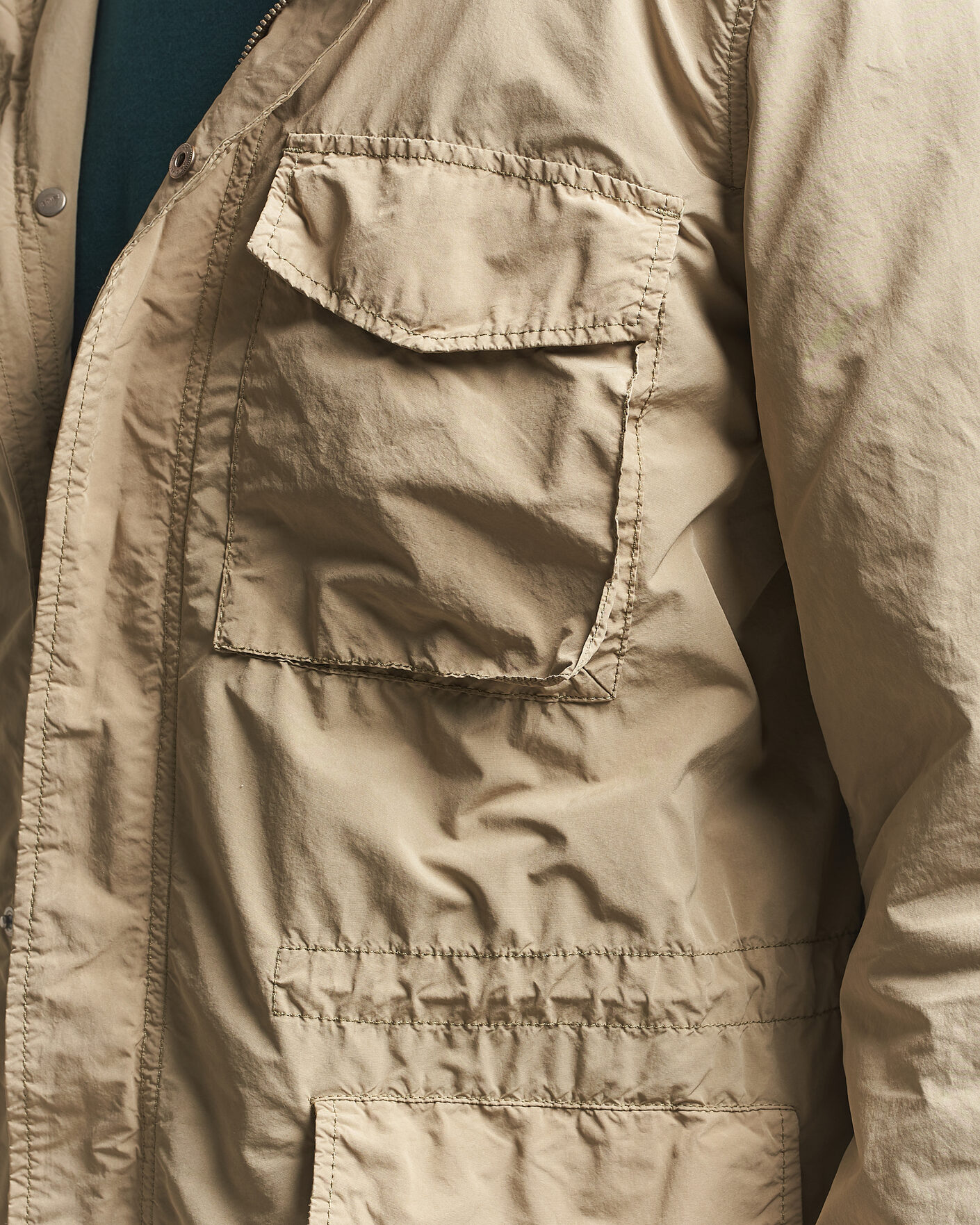 Herre | Jakker | Aspesi | Garment Dyed Field Jacket Sand