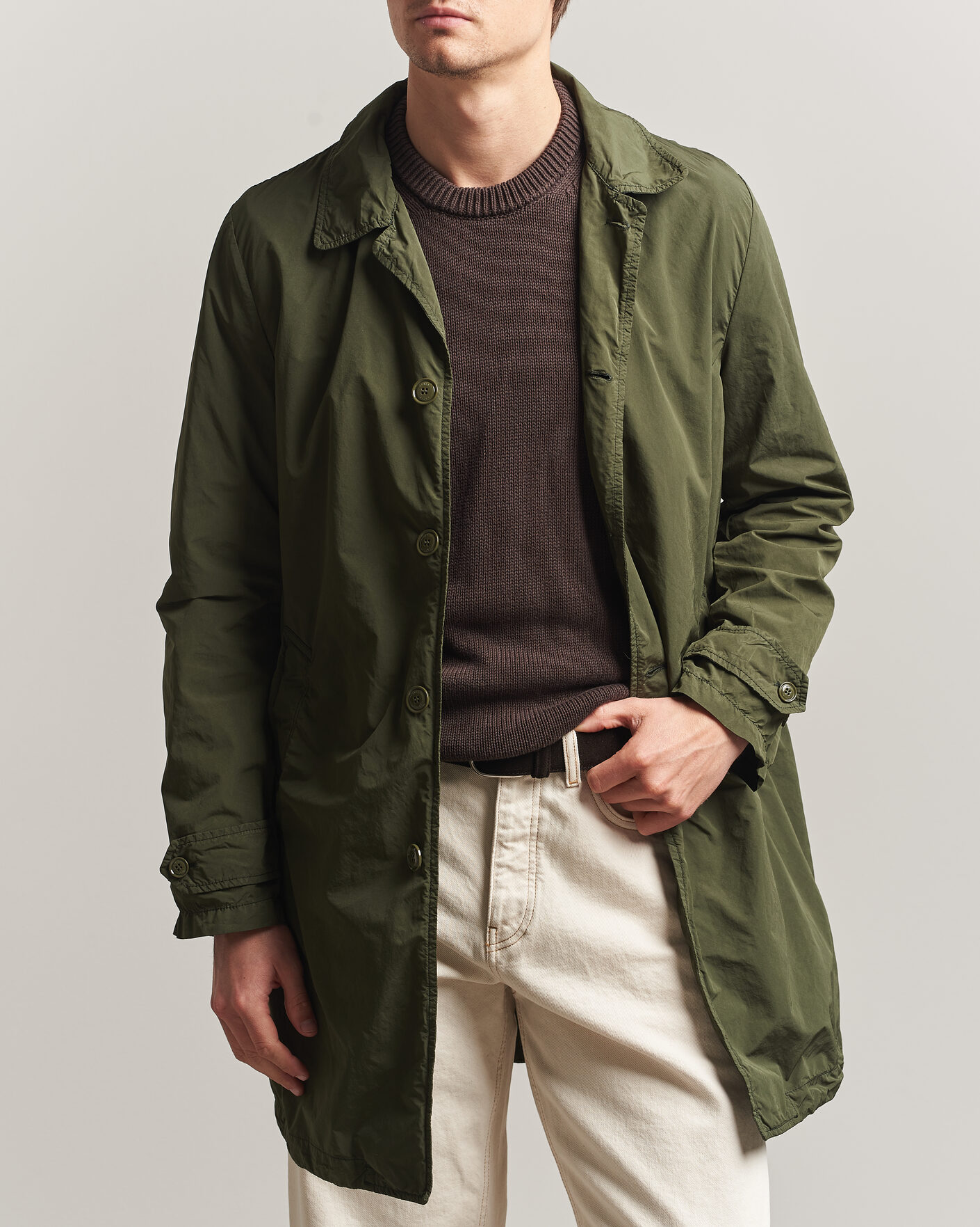 Herre | Jakker | Aspesi | Garment Dyed Lemon Coat Military