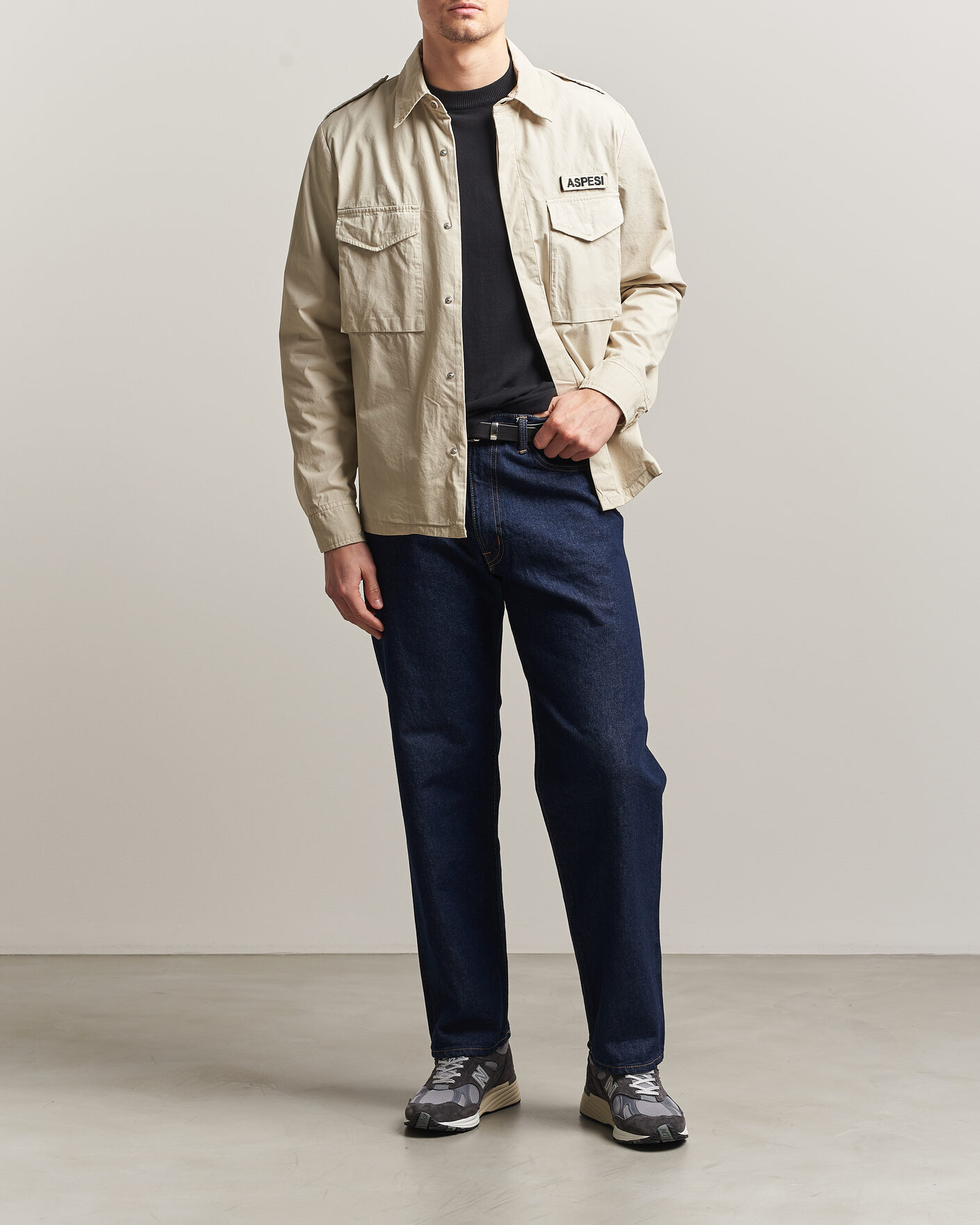 Herre | Jakker | Aspesi | Cotton Field Shirt Sand
