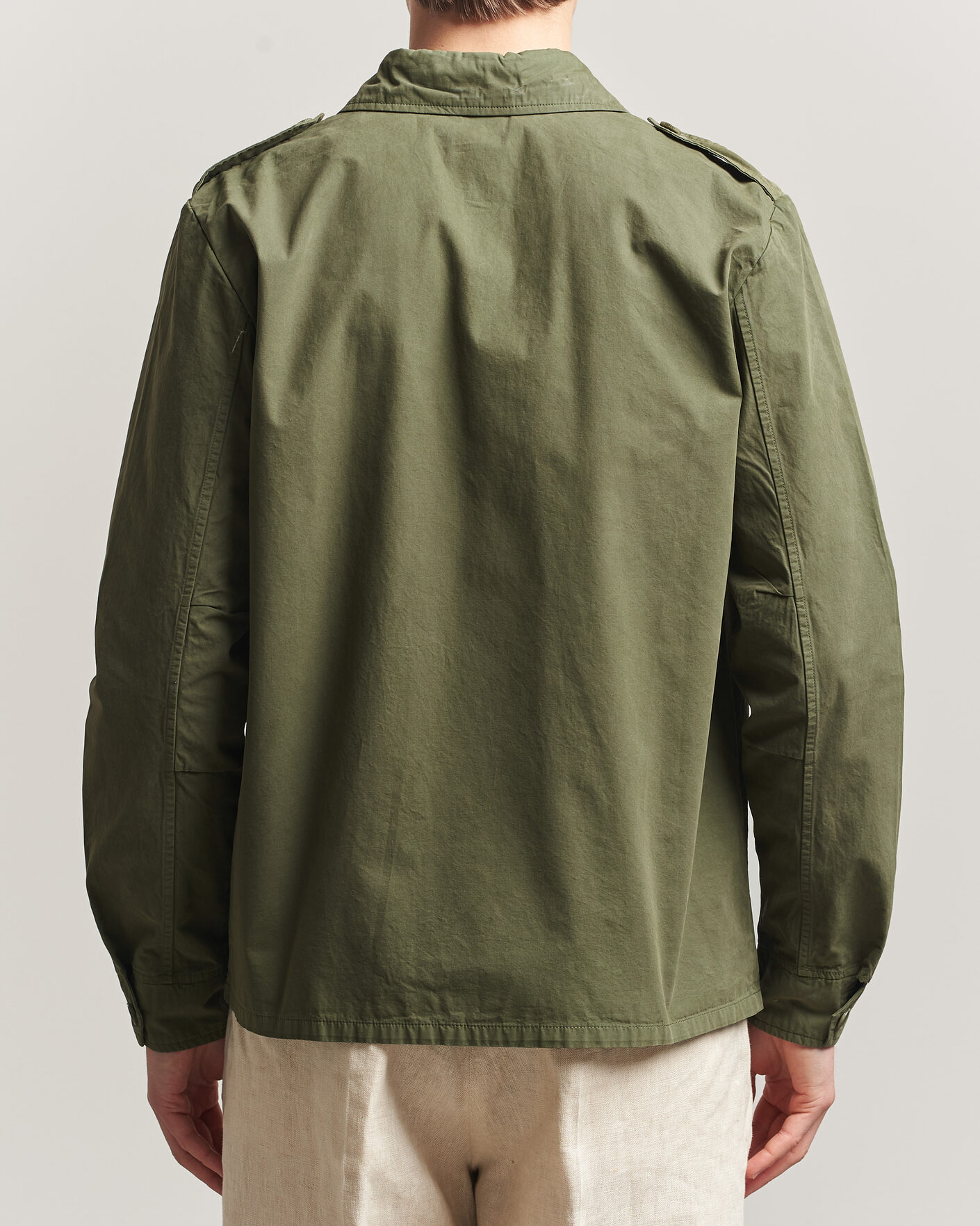 Herre | Jakker | Aspesi | Cotton Field Shirt Olive