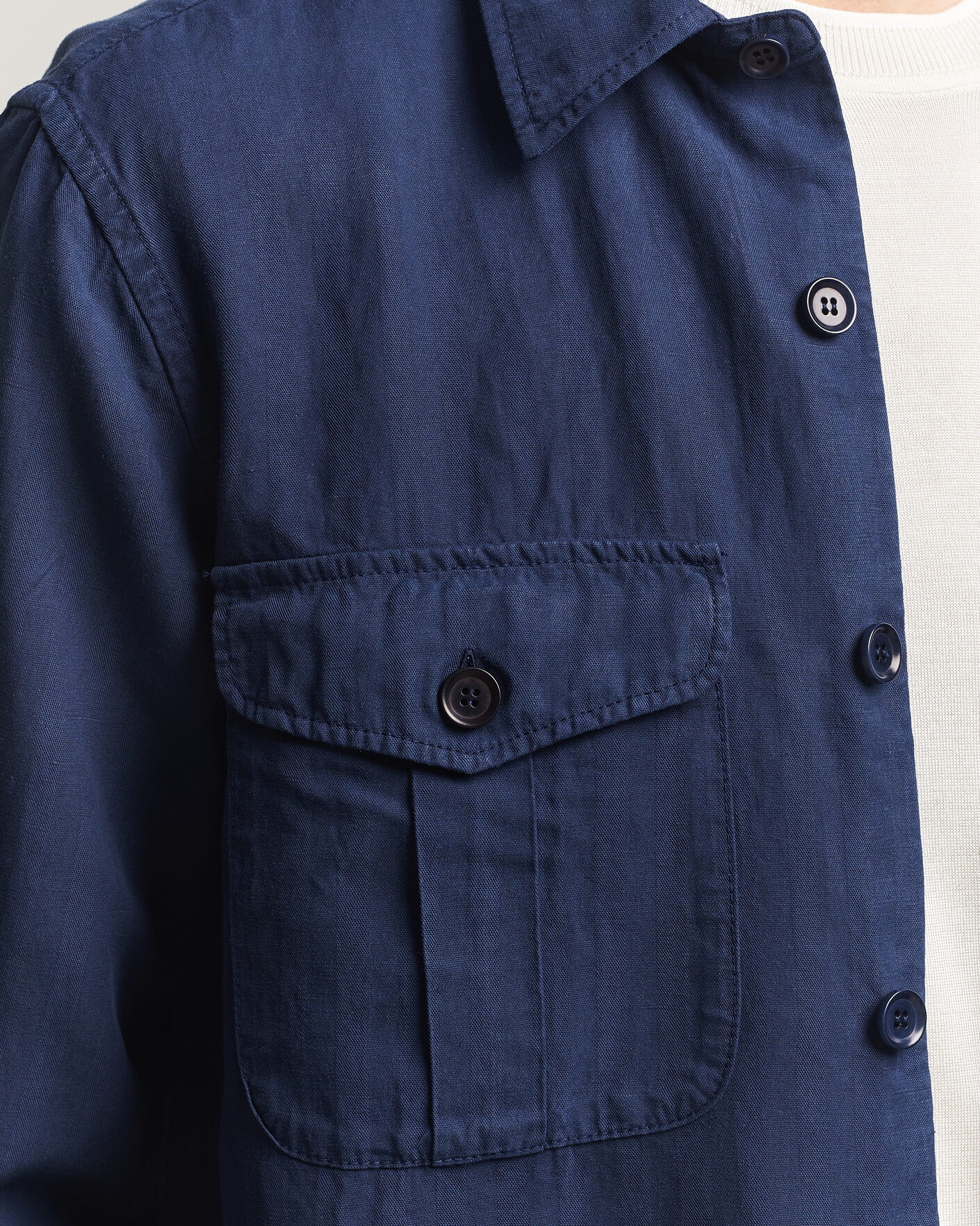Herre | Skjorter | Aspesi | Double Pocket Overshirt Navy