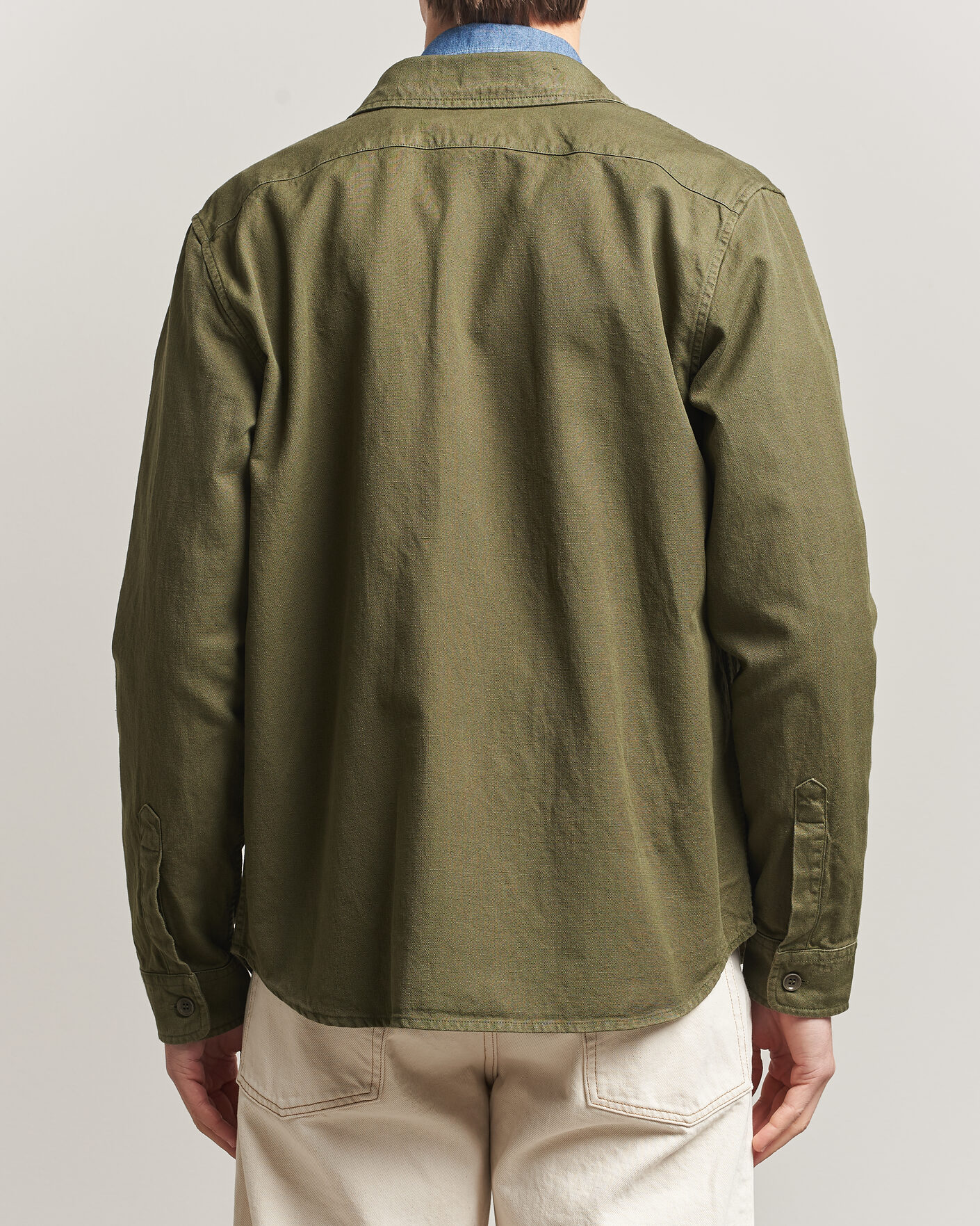 Herre | Jakker | Aspesi | Garment Dyed Utility Shirt Military