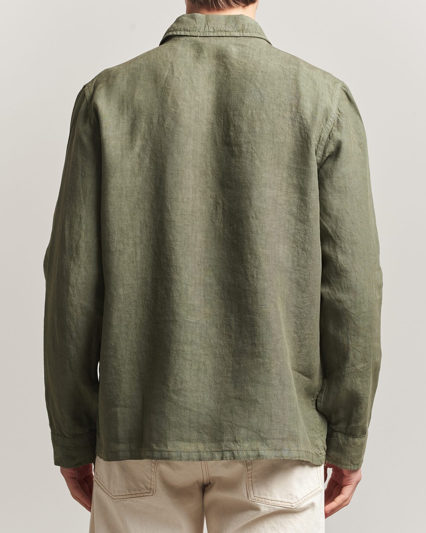 Herre | Jakker | Aspesi | Linen Overshirt Military