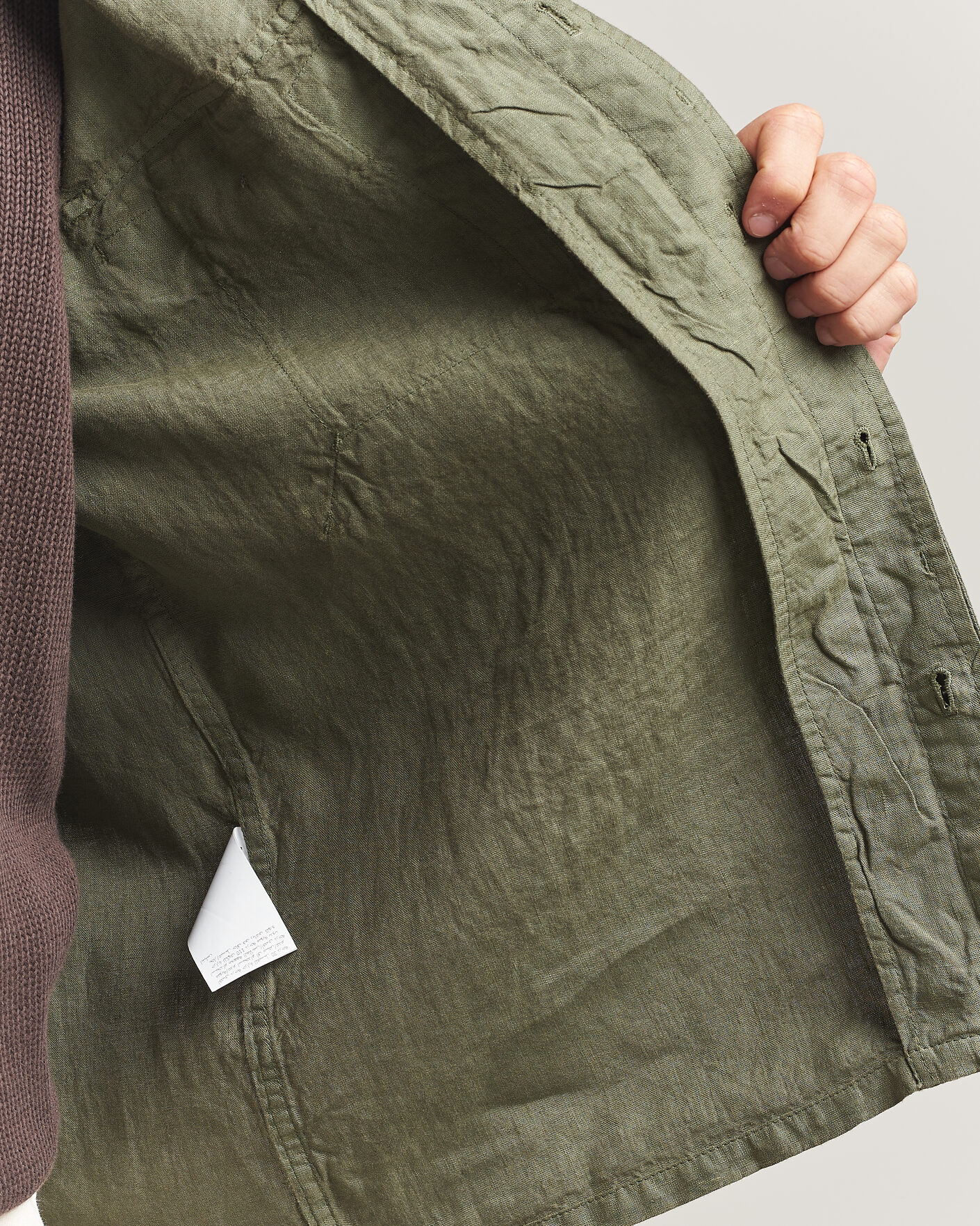 Herre | Jakker | Aspesi | Linen Overshirt Military