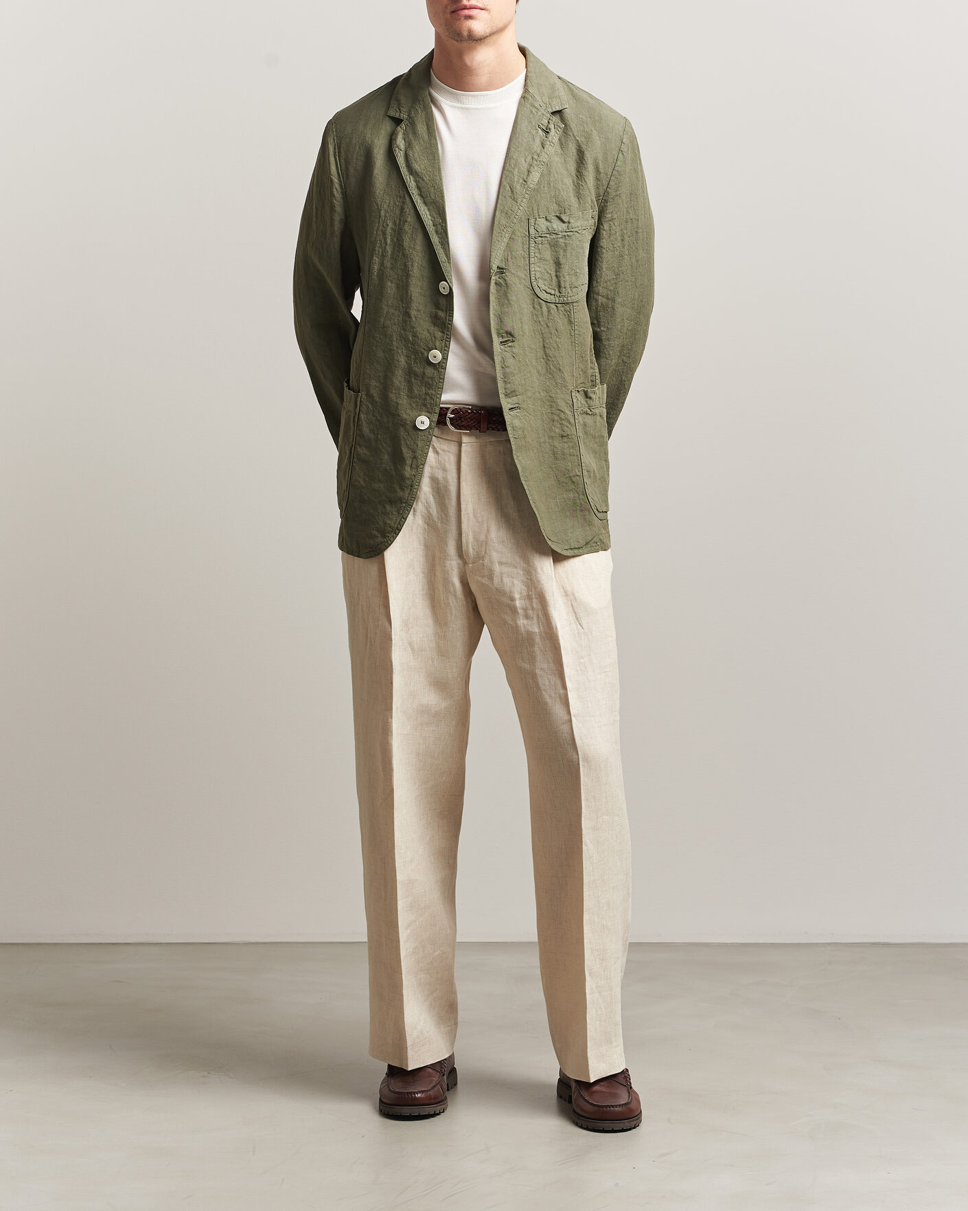 Herre | Blazere & jakker | Aspesi | Samuraki Linen Blazer Military