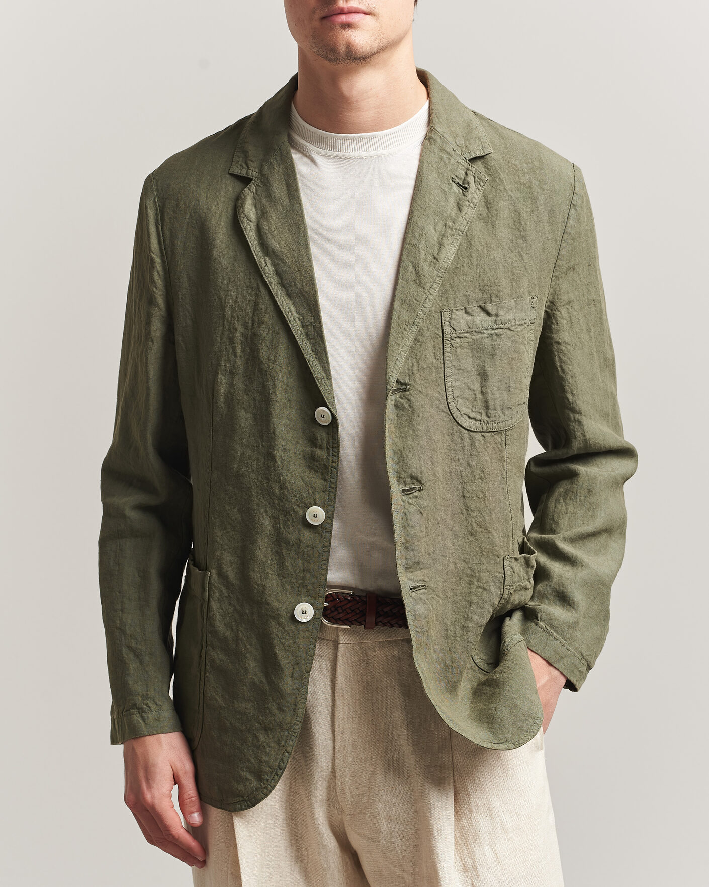 Herre | Blazere & jakker | Aspesi | Samuraki Linen Blazer Military