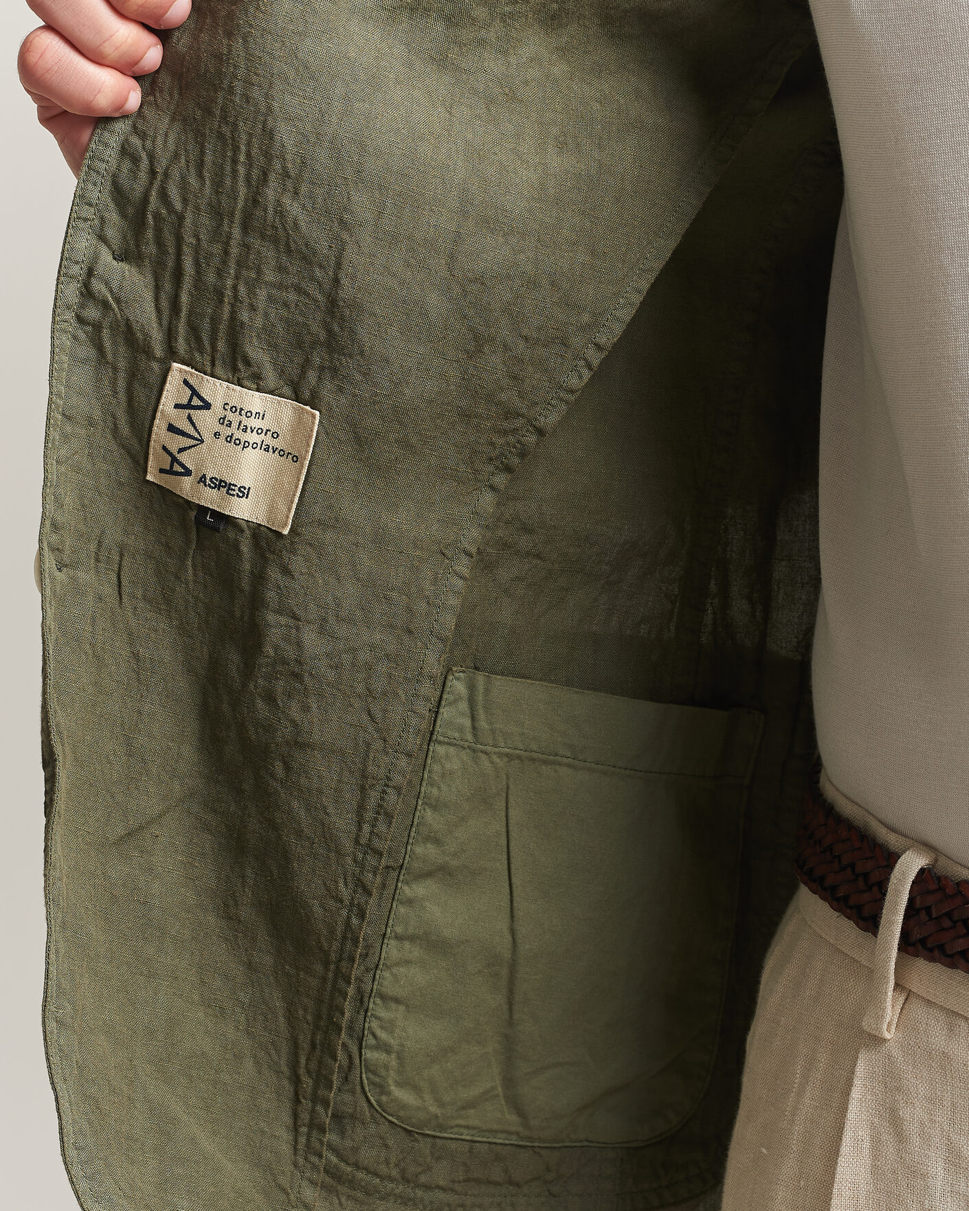 Herre | Blazere & jakker | Aspesi | Samuraki Linen Blazer Military