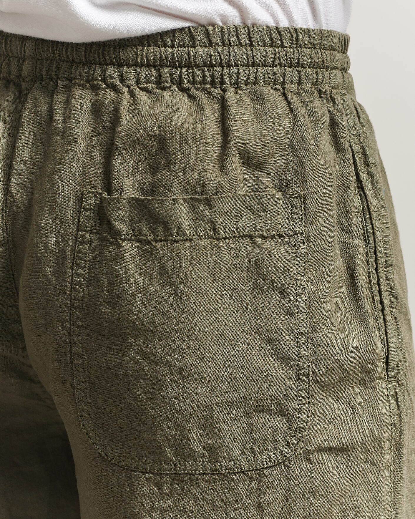 Herre | Bukser | Aspesi | Ventura Linen Pants Military