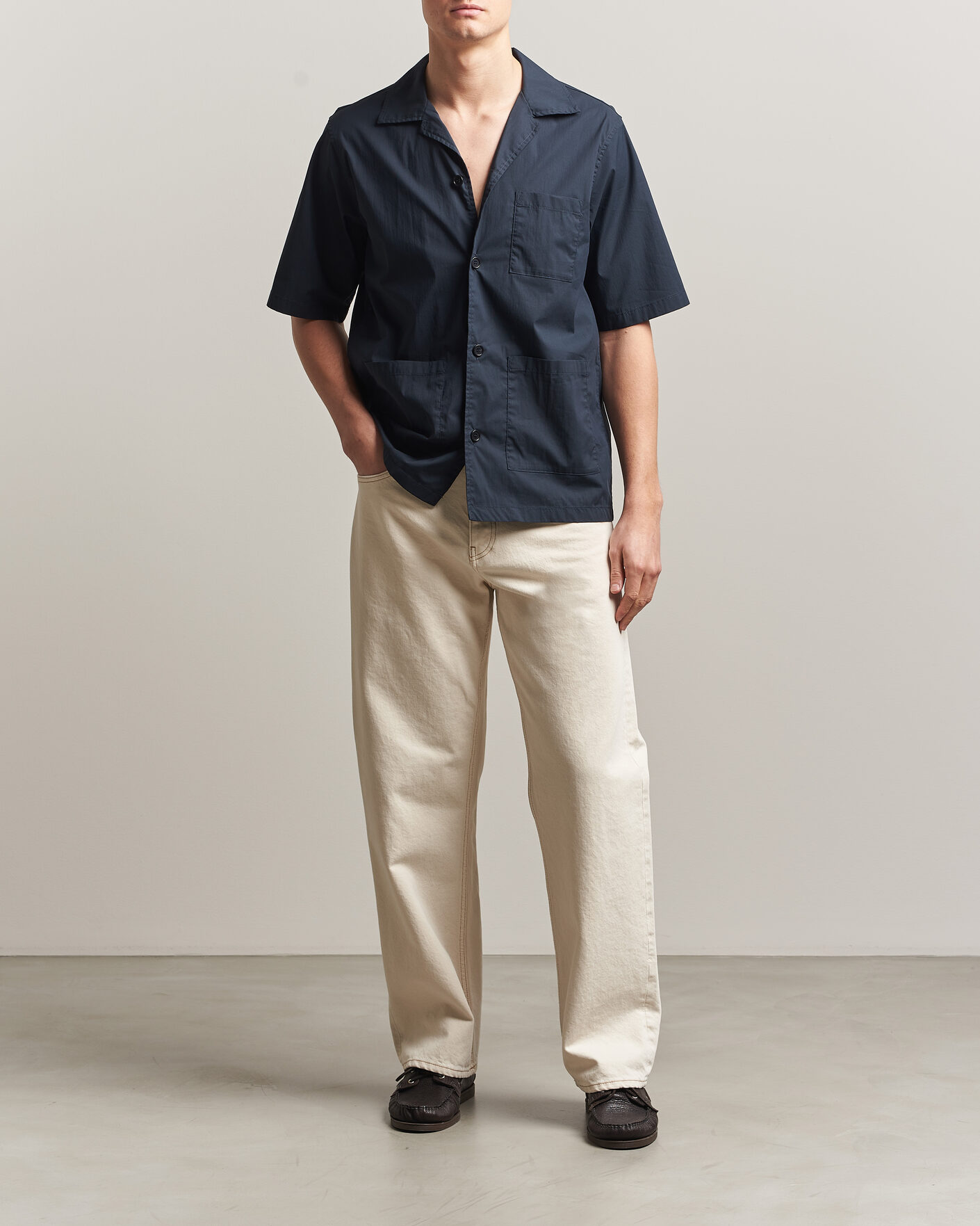 Herre | Skjorter | Aspesi | Ago Short Sleeve Shirt Navy