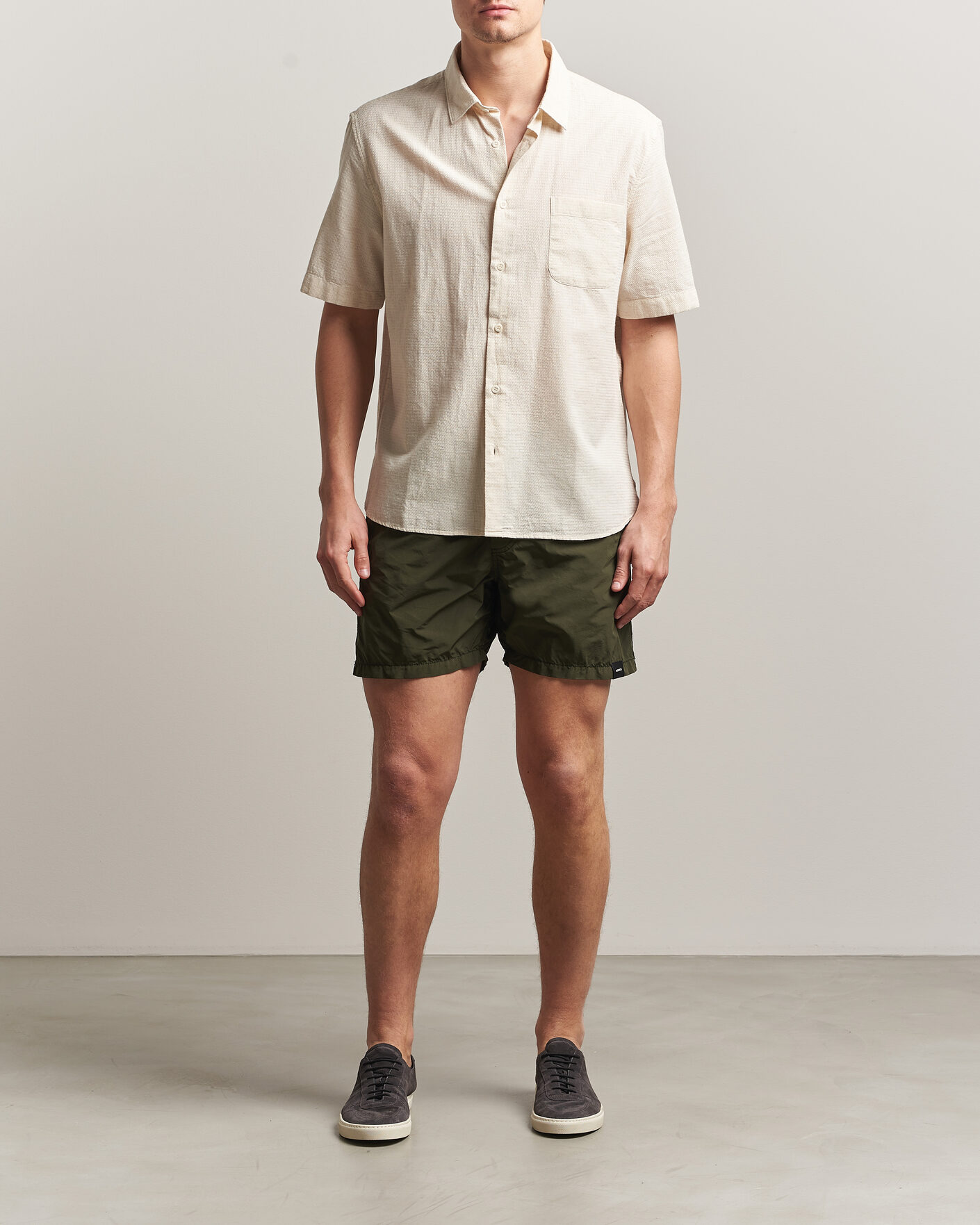 Herre | Badebukser | Aspesi | Caprese Nylon Swim Trunks Military