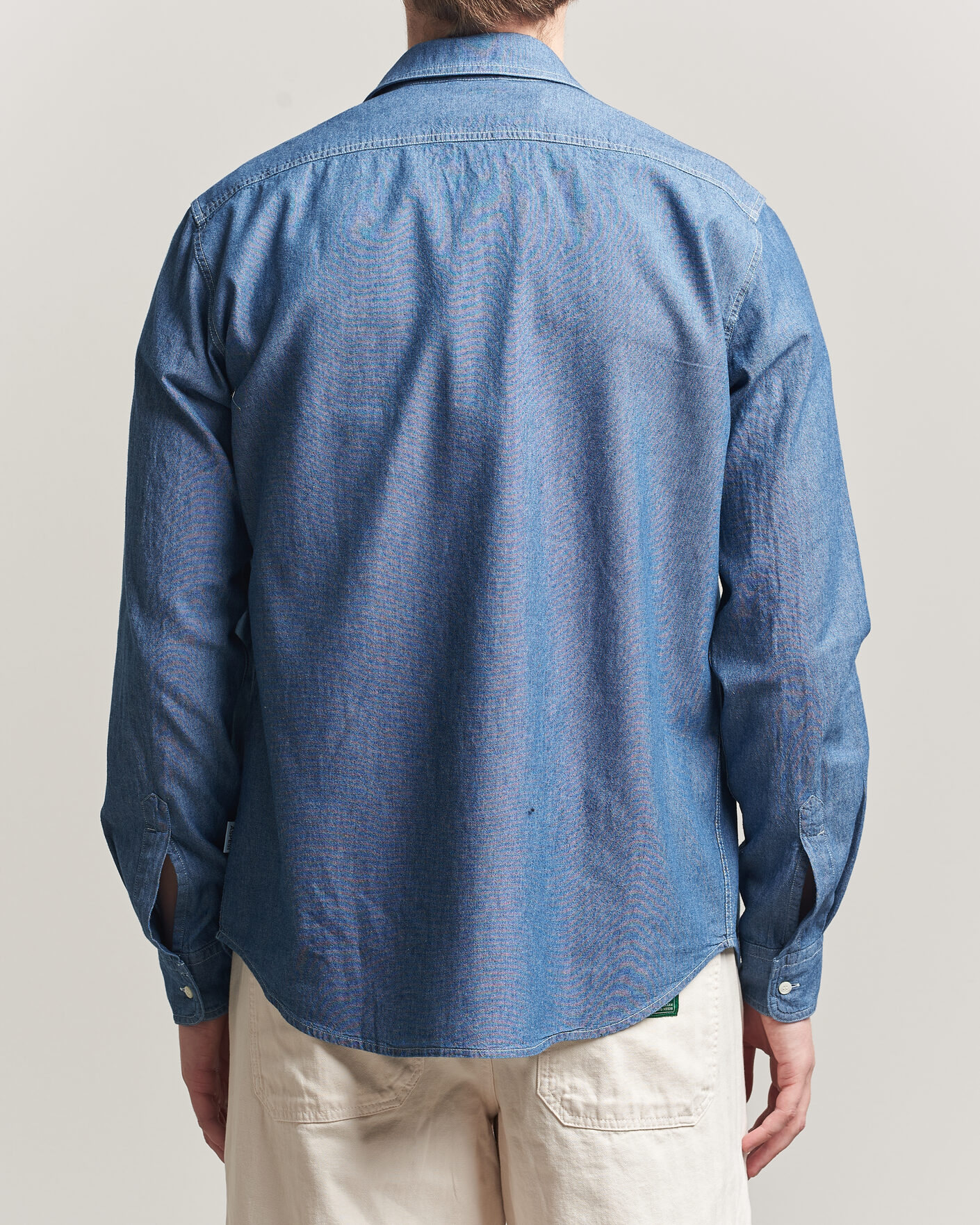 Herre | Skjorter | Aspesi | Chambray Work Shirt Medium Blue