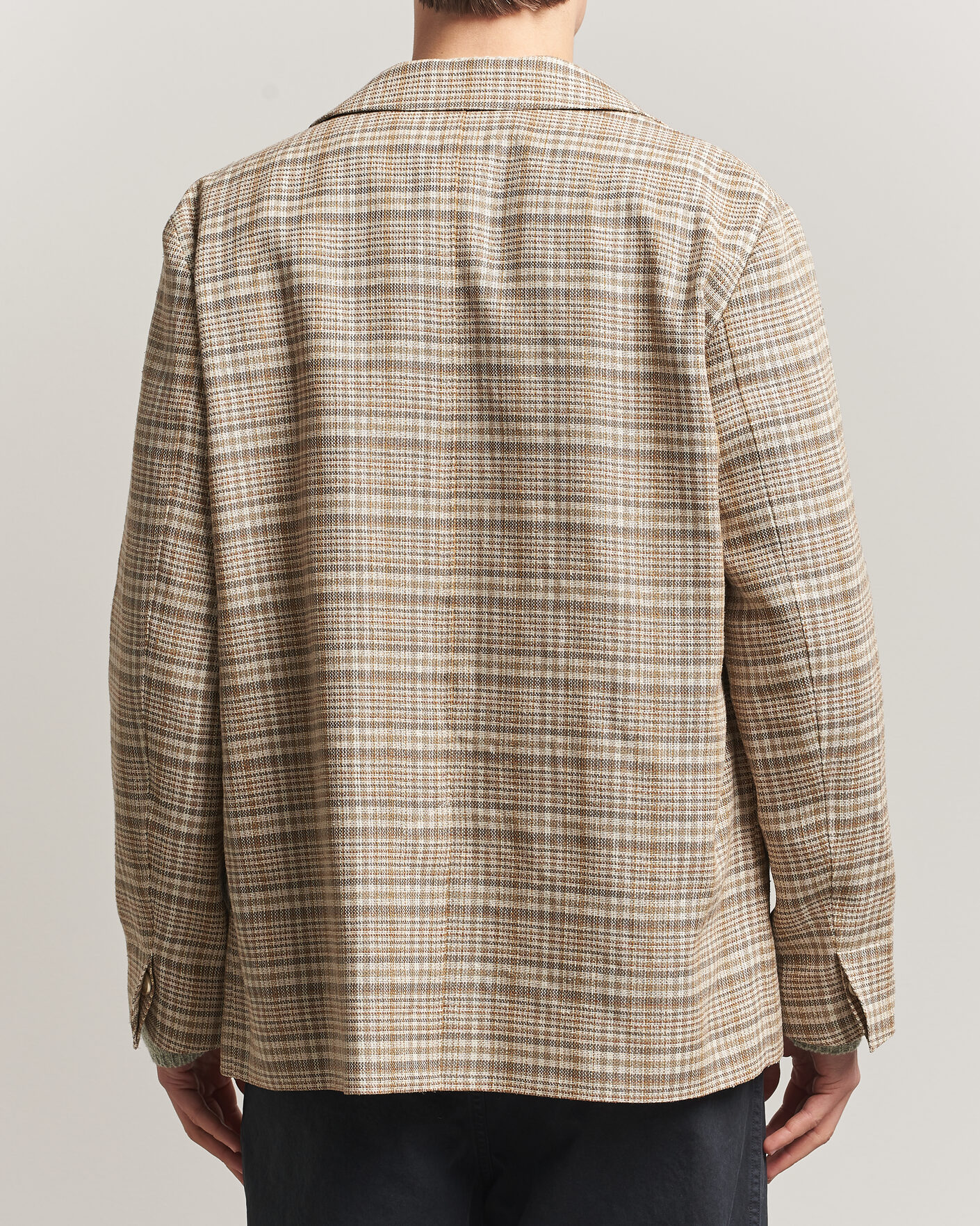 Herre | Jakker | Auralee | Silk/Linen Chore Jacket Beige Check