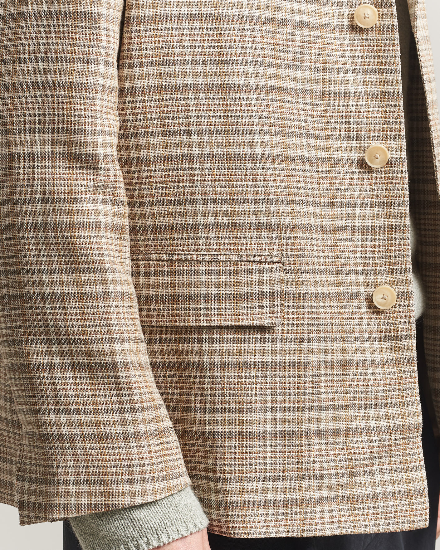 Herre | Jakker | Auralee | Silk/Linen Chore Jacket Beige Check