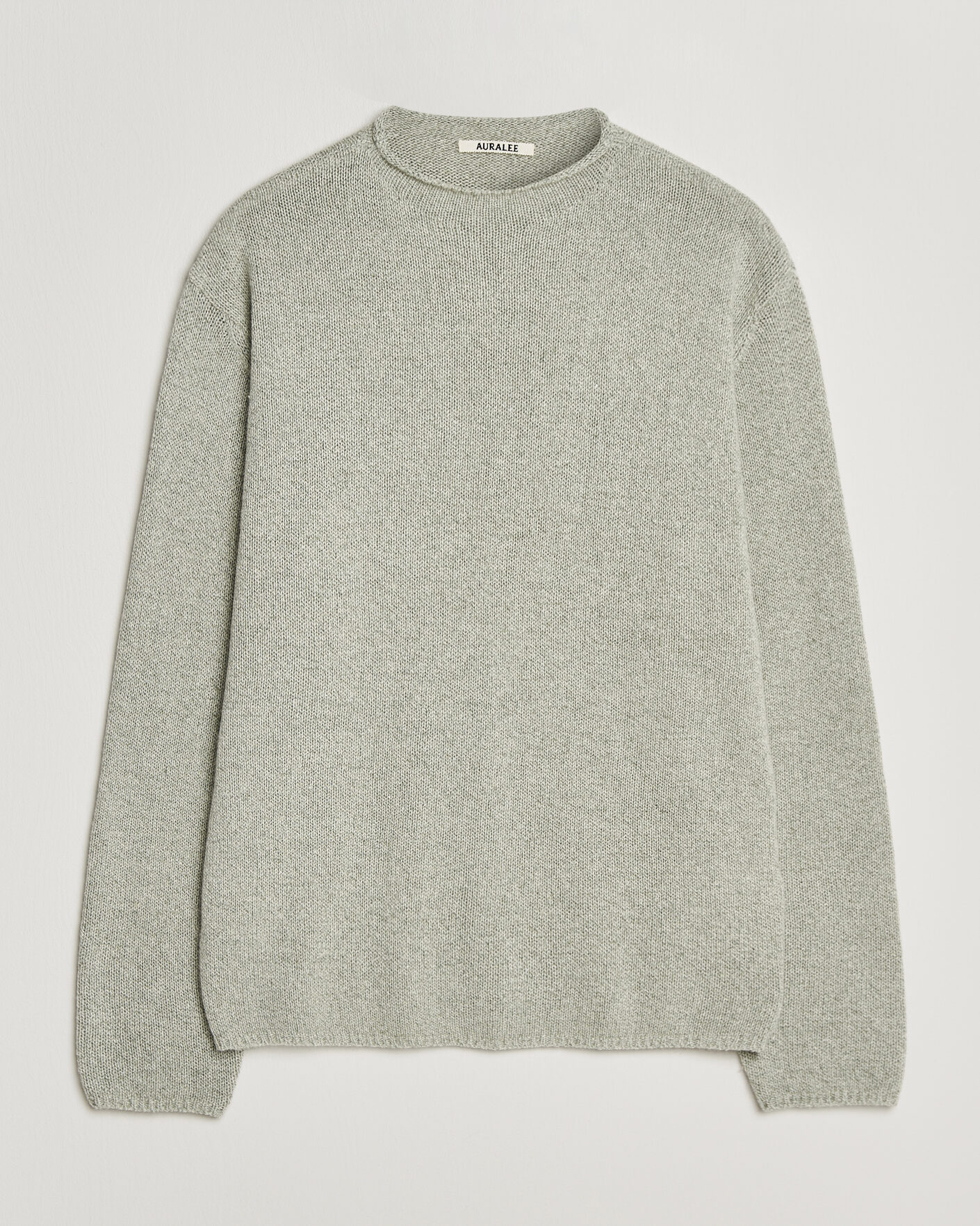 Herre | Trøjer | Auralee | Cashmere/Silk Crew Neck Mint Melange